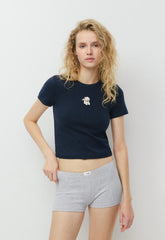 Little Ripple Icon T-Shirt - ADMIRAL NAVY/ LUNA