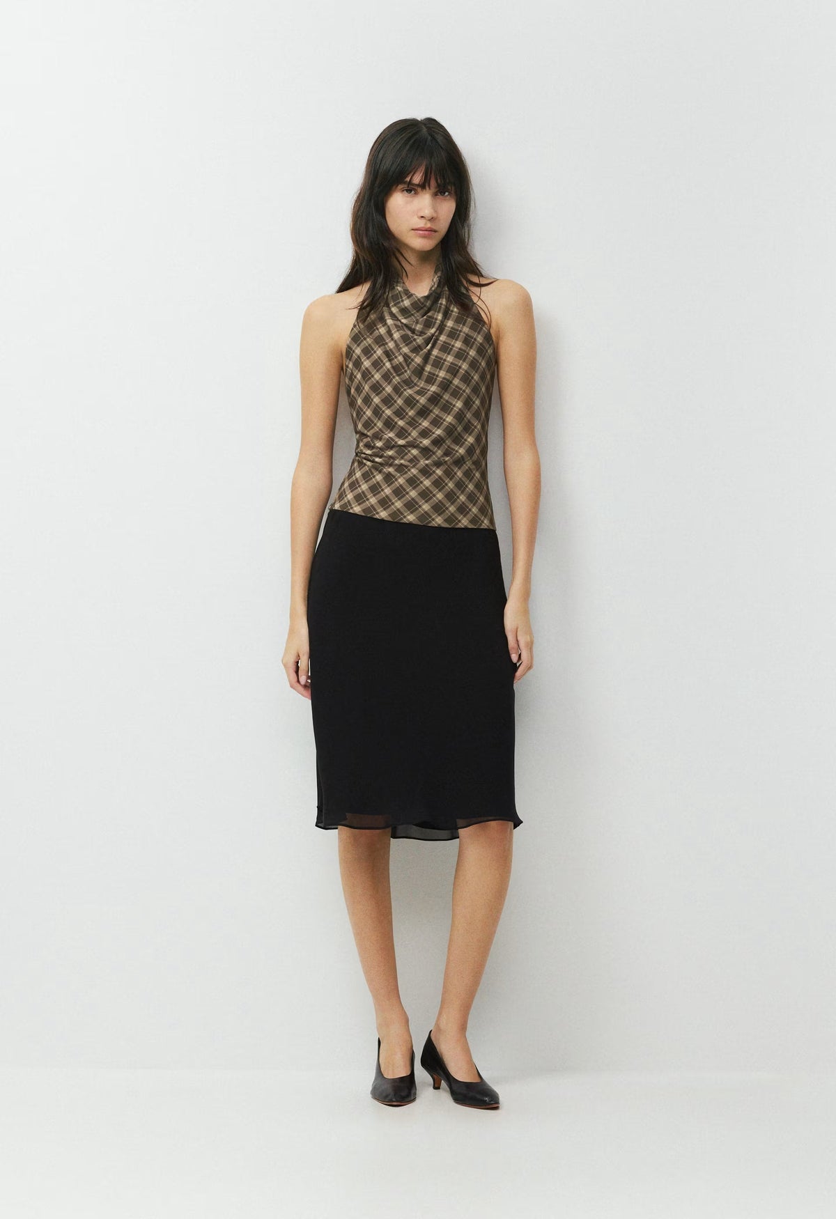 Smooth Matter™ Tower Halter Top - CAC NIB BROWN/ND TAUPE