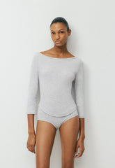 HomeStretch™ Rib Penduline T-Shirt - HEATHER CHROME