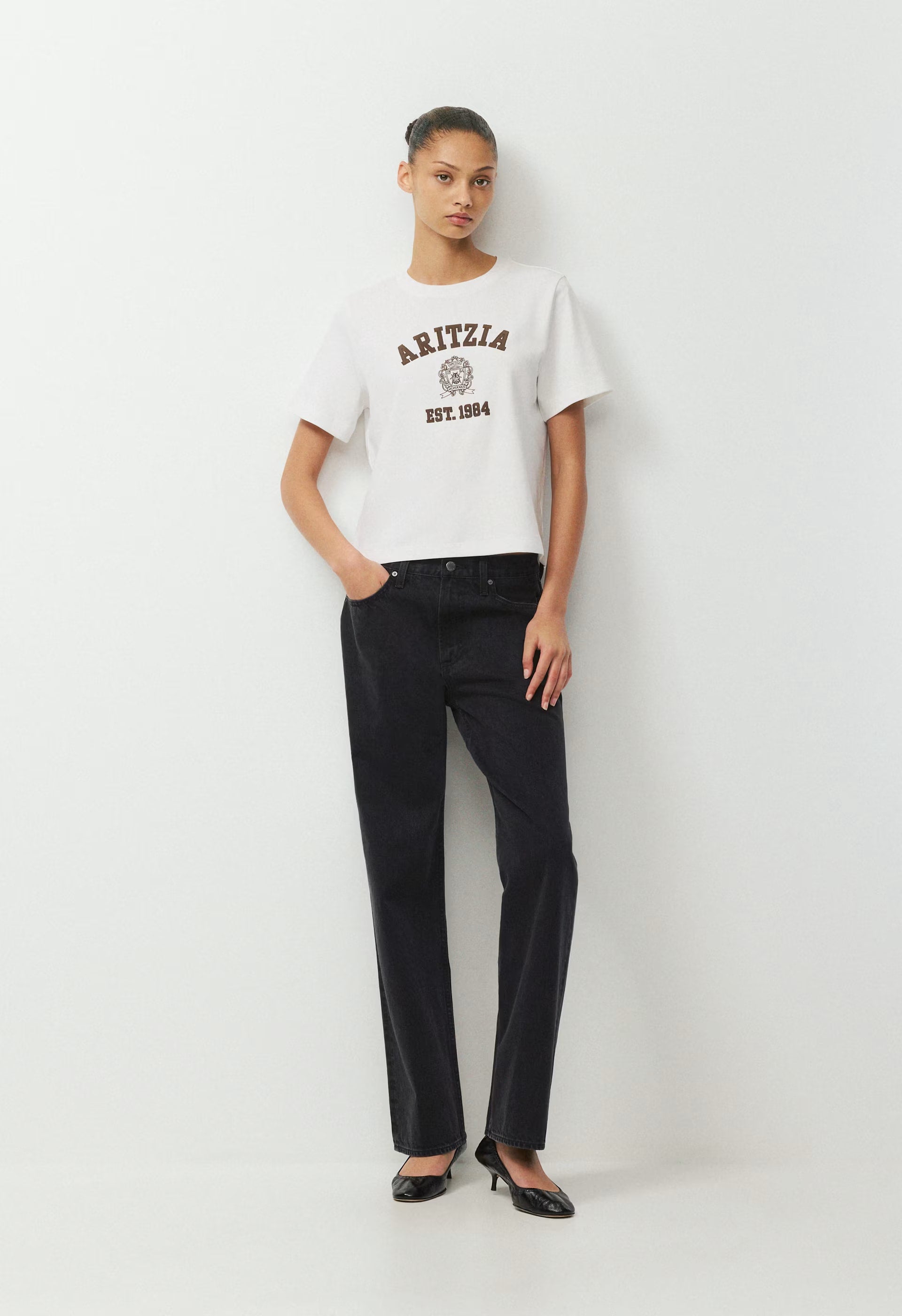 InterLock Cotton Function T-Shirt - WHITE/RICH MOCHA BROWN