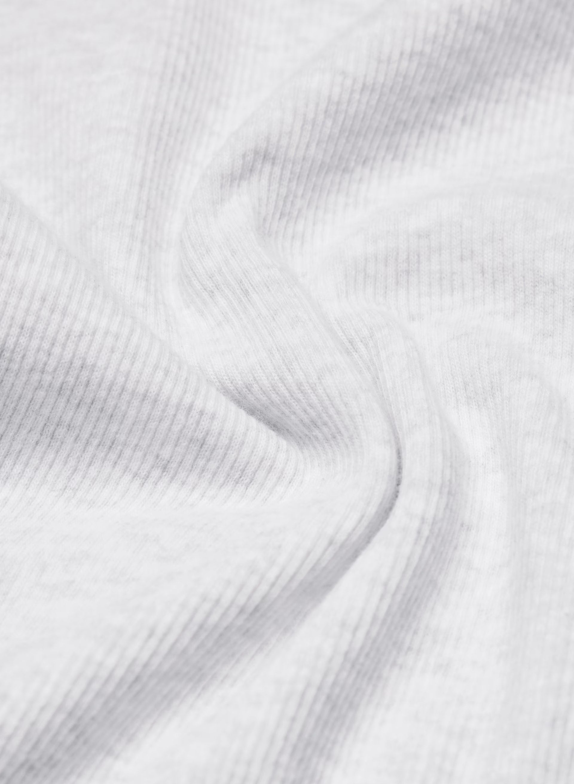 HomeStretch™ Rib Tune Waist T-Shirt - HEATHER CLOUD WHITE