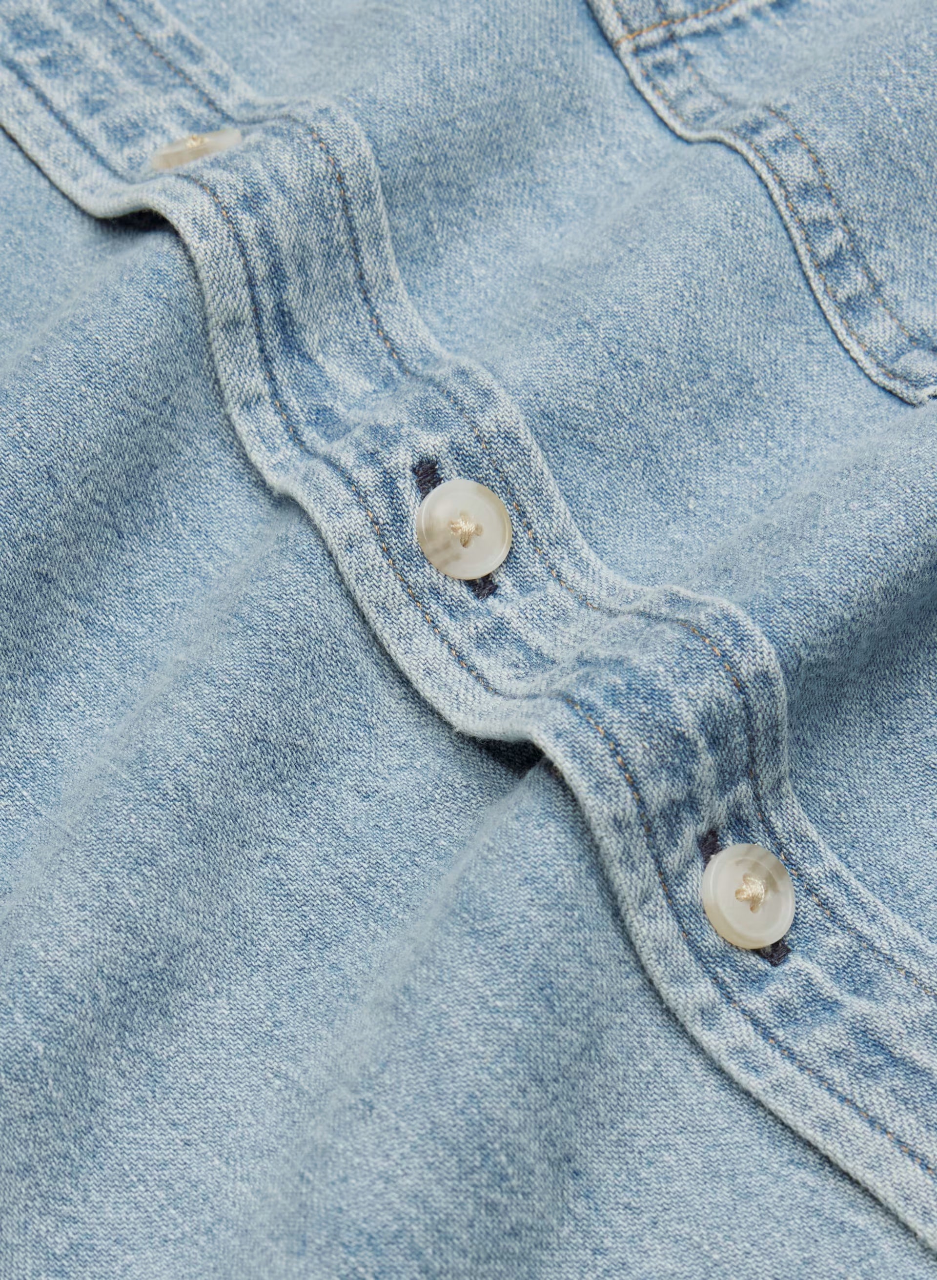 Denim Forum The '80s Comfy Denim Shirt - 7 YRS PCTR THS BLEU