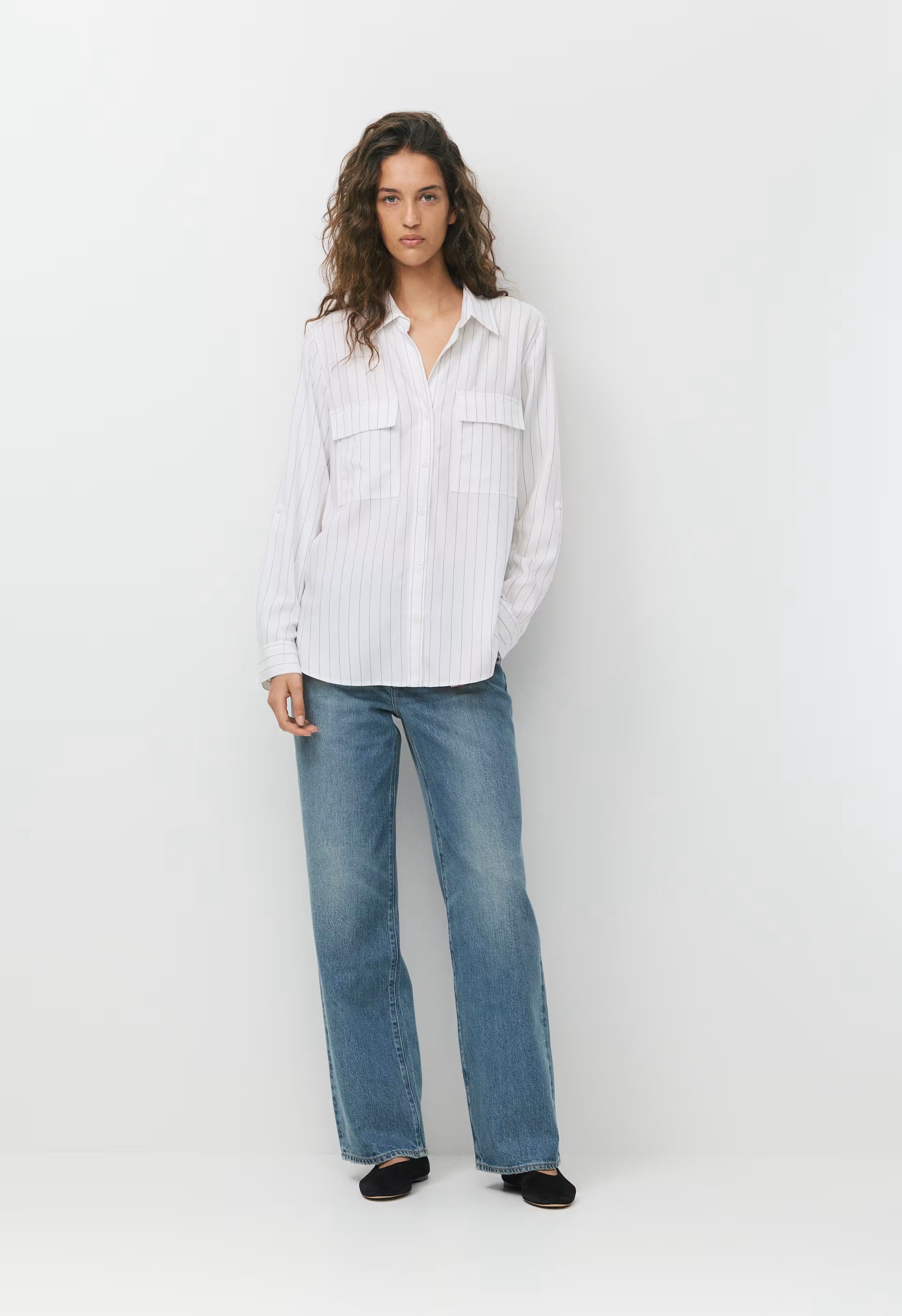 Utility Shirt - HNDSN STRP WT/ADMIRAL