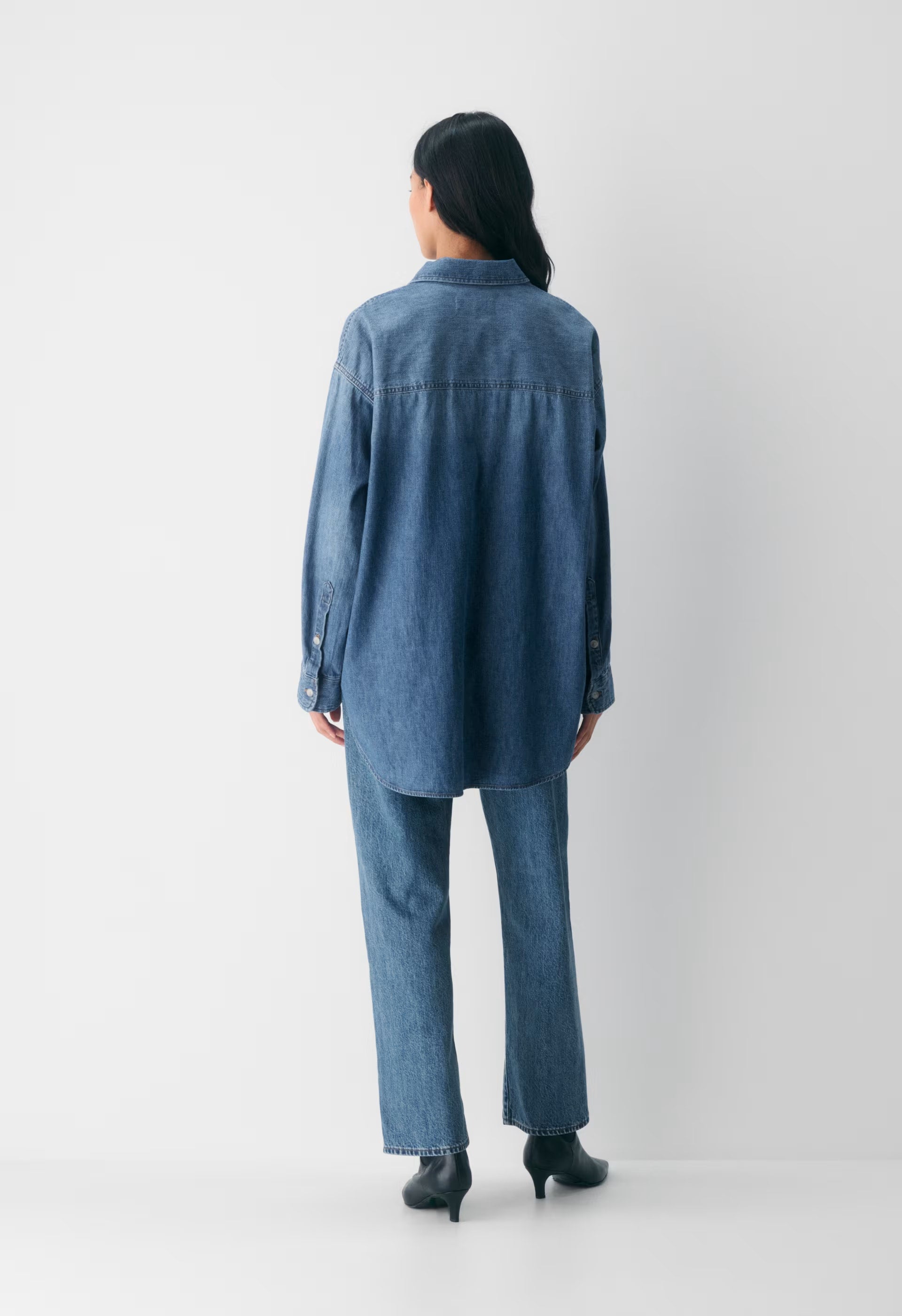 Denim Forum The '80s Comfy Denim Shirt - 5 YRS KISS N TELL BLEU