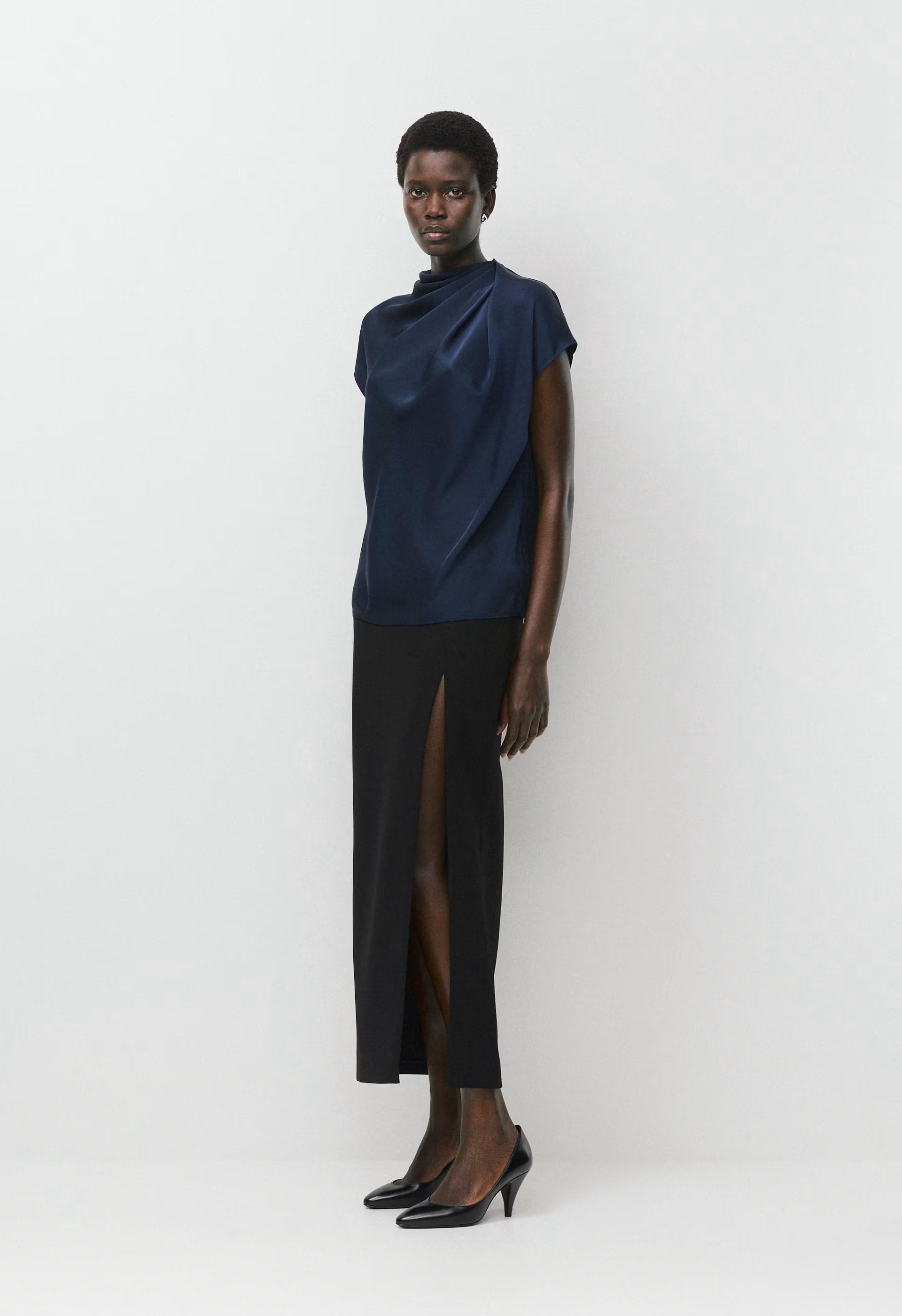 Nominee Satin Blouse - ADMIRAL