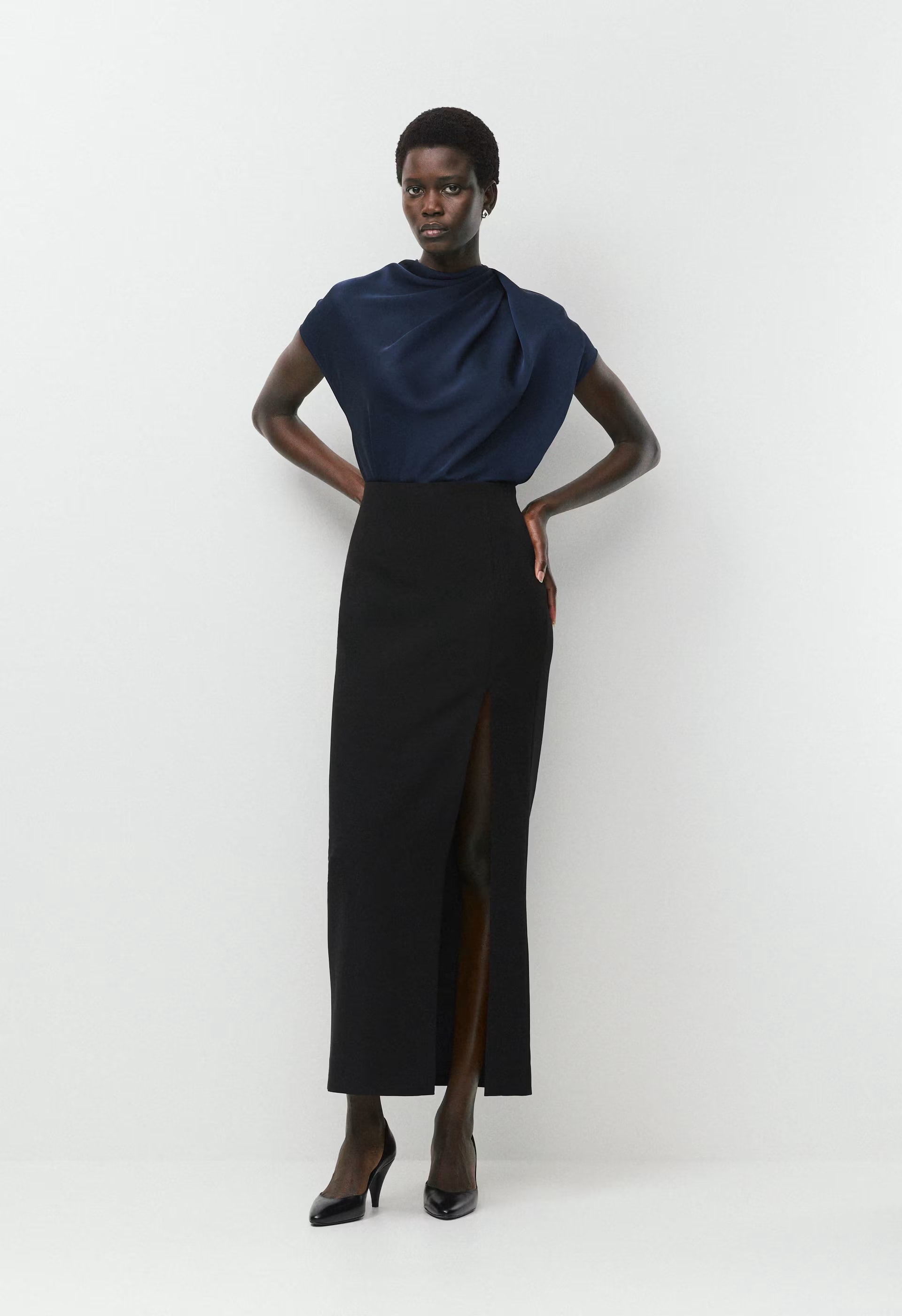 Nominee Satin Blouse - ADMIRAL