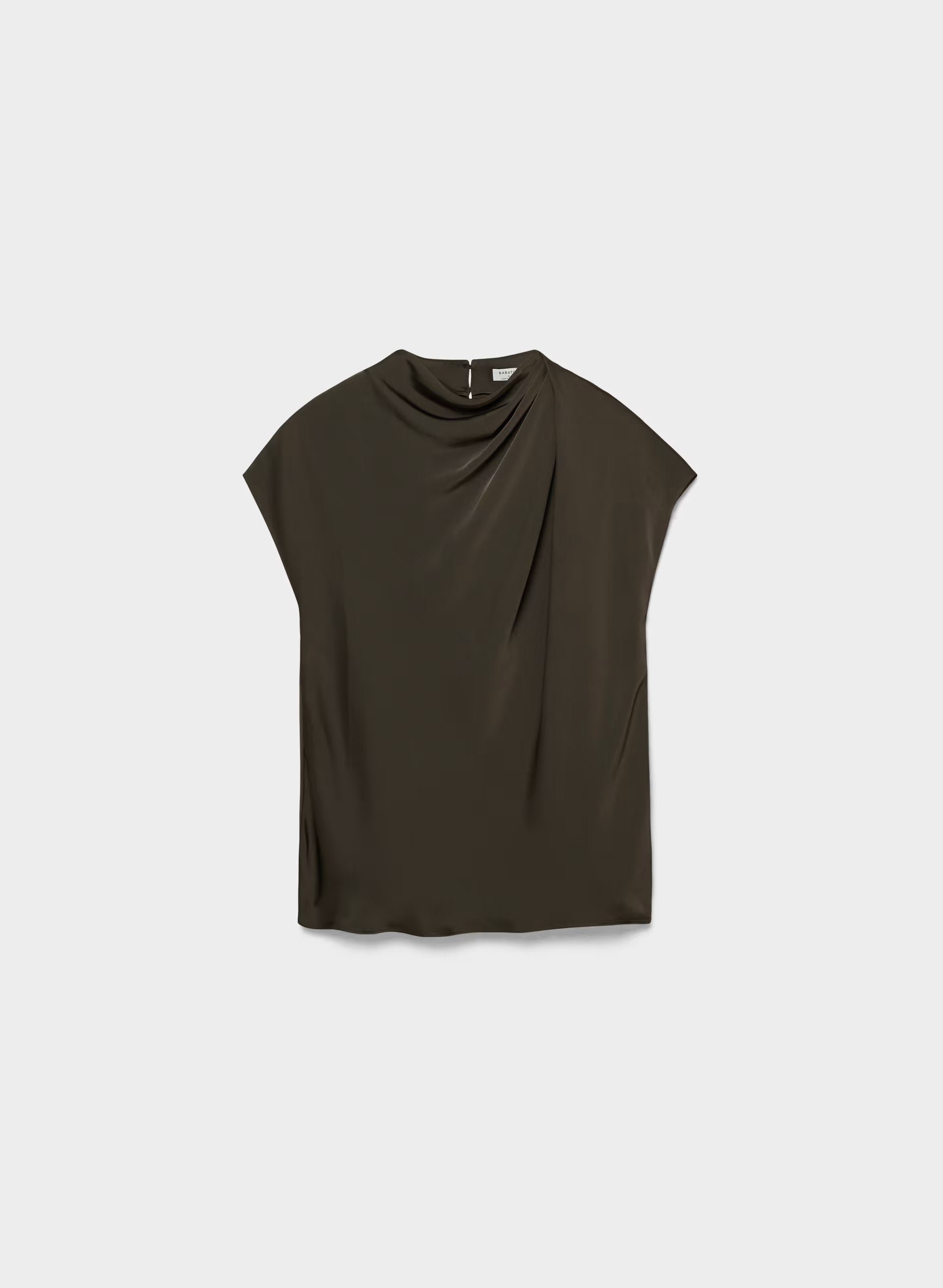 Nominee Satin Blouse - CACAO NIB BROWN