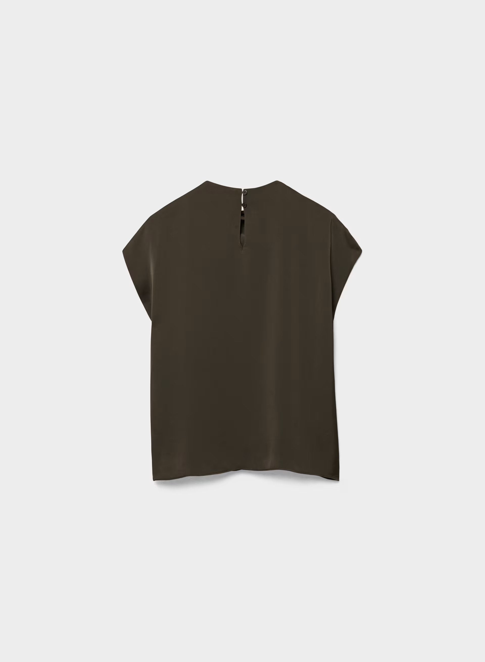 Nominee Satin Blouse - CACAO NIB BROWN
