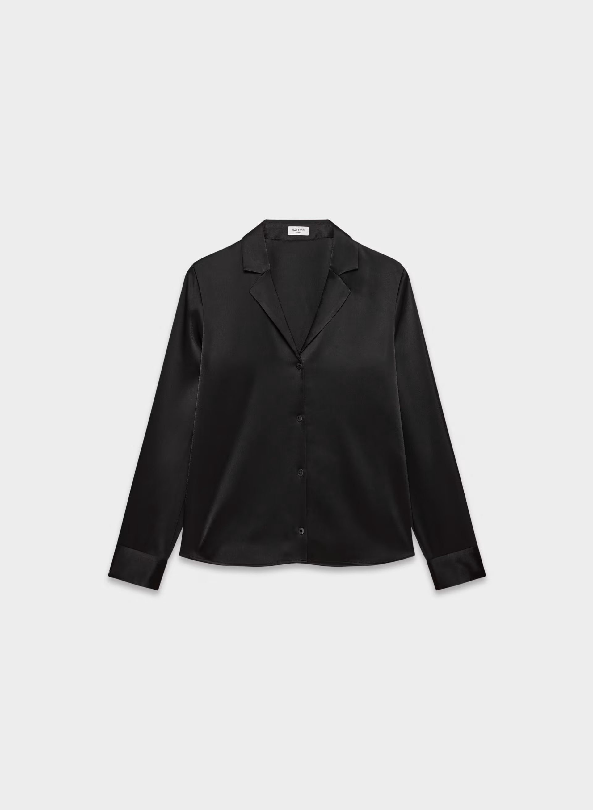 Dover Satin Shirt - BLACK