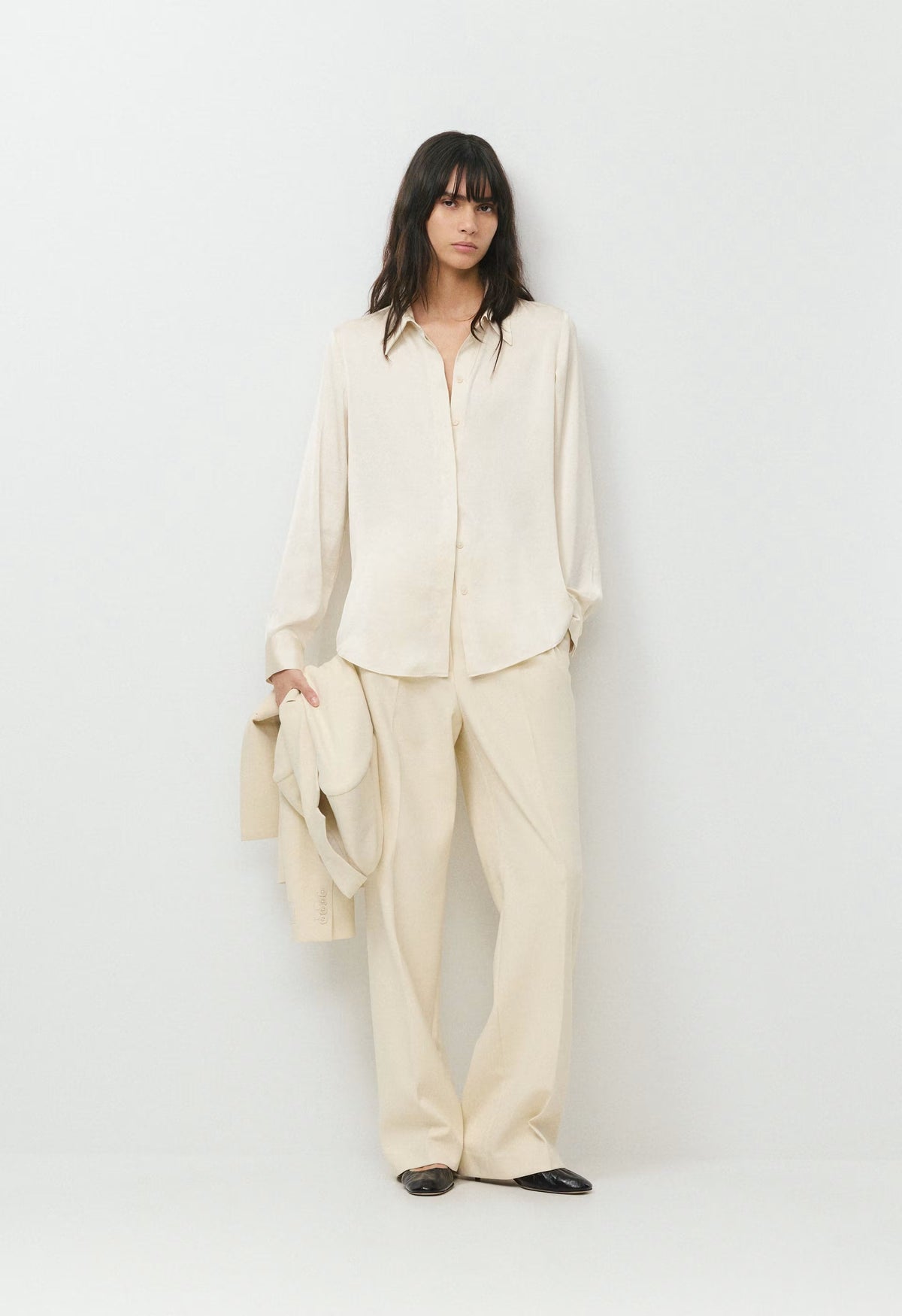 Baker Satin Shirt - SEASIDE CREAM