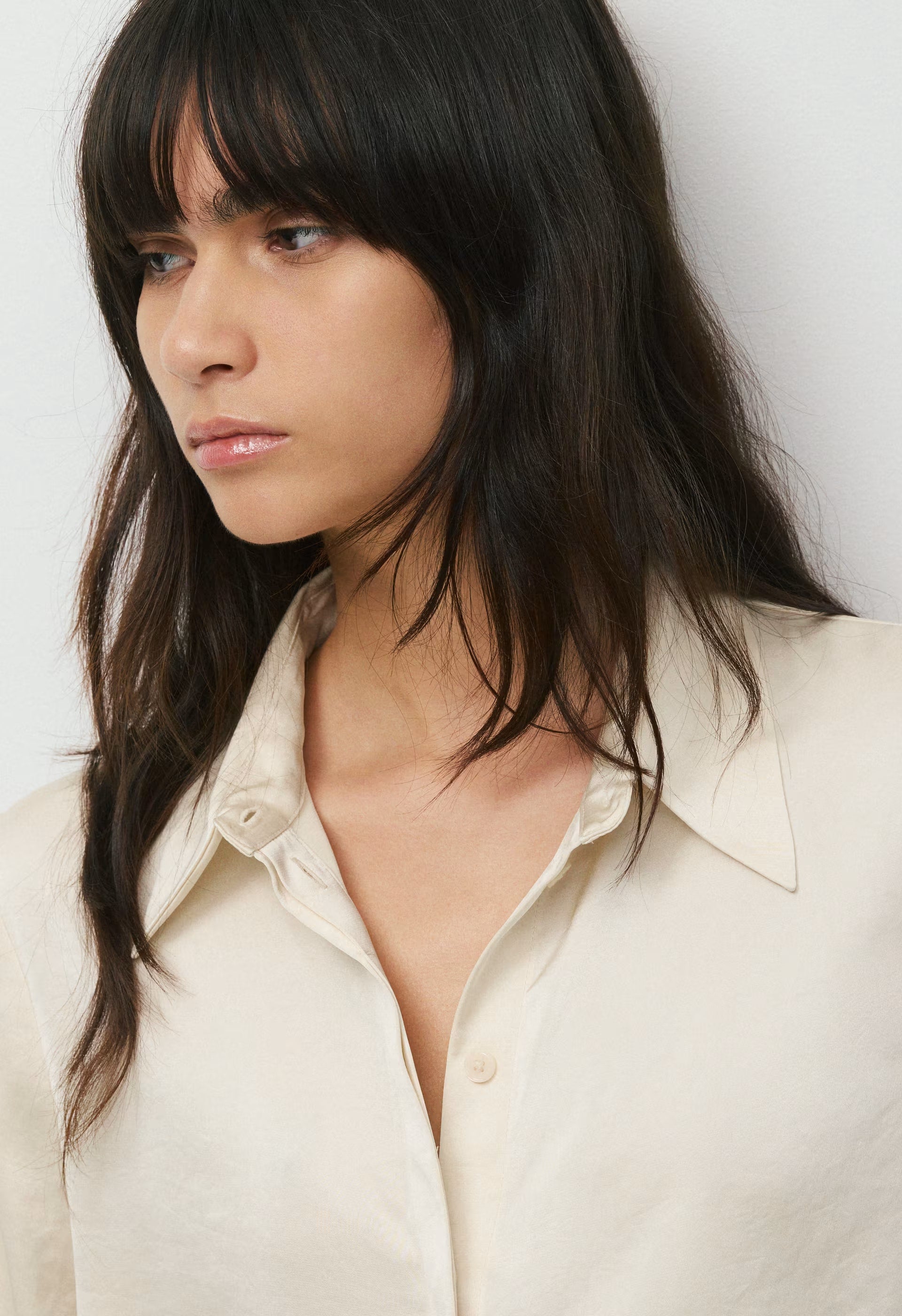 Baker Satin Shirt - SEASIDE CREAM