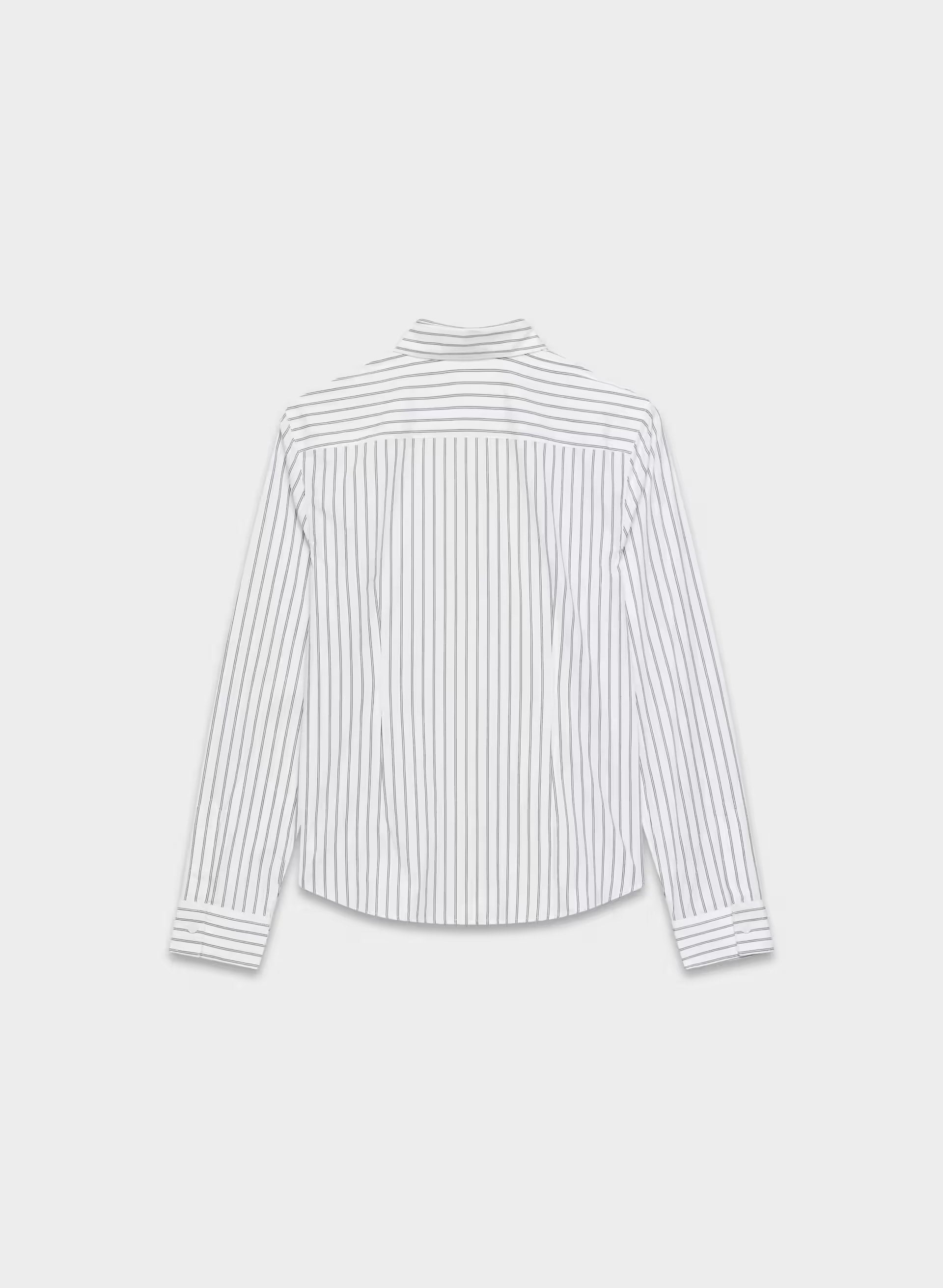 Chronicle Slim Poplin Shirt - CALVIN STRP BT WT/ADML