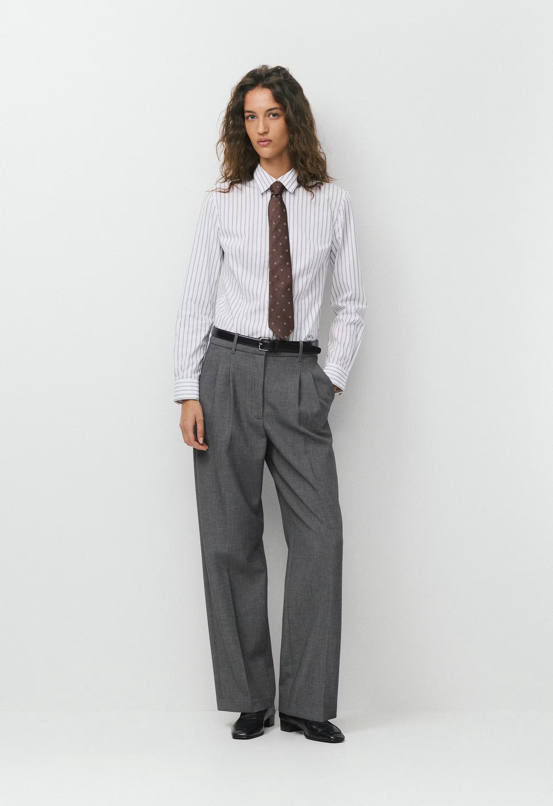 Chronicle Slim Poplin Shirt - RICH MOCHA BROWN