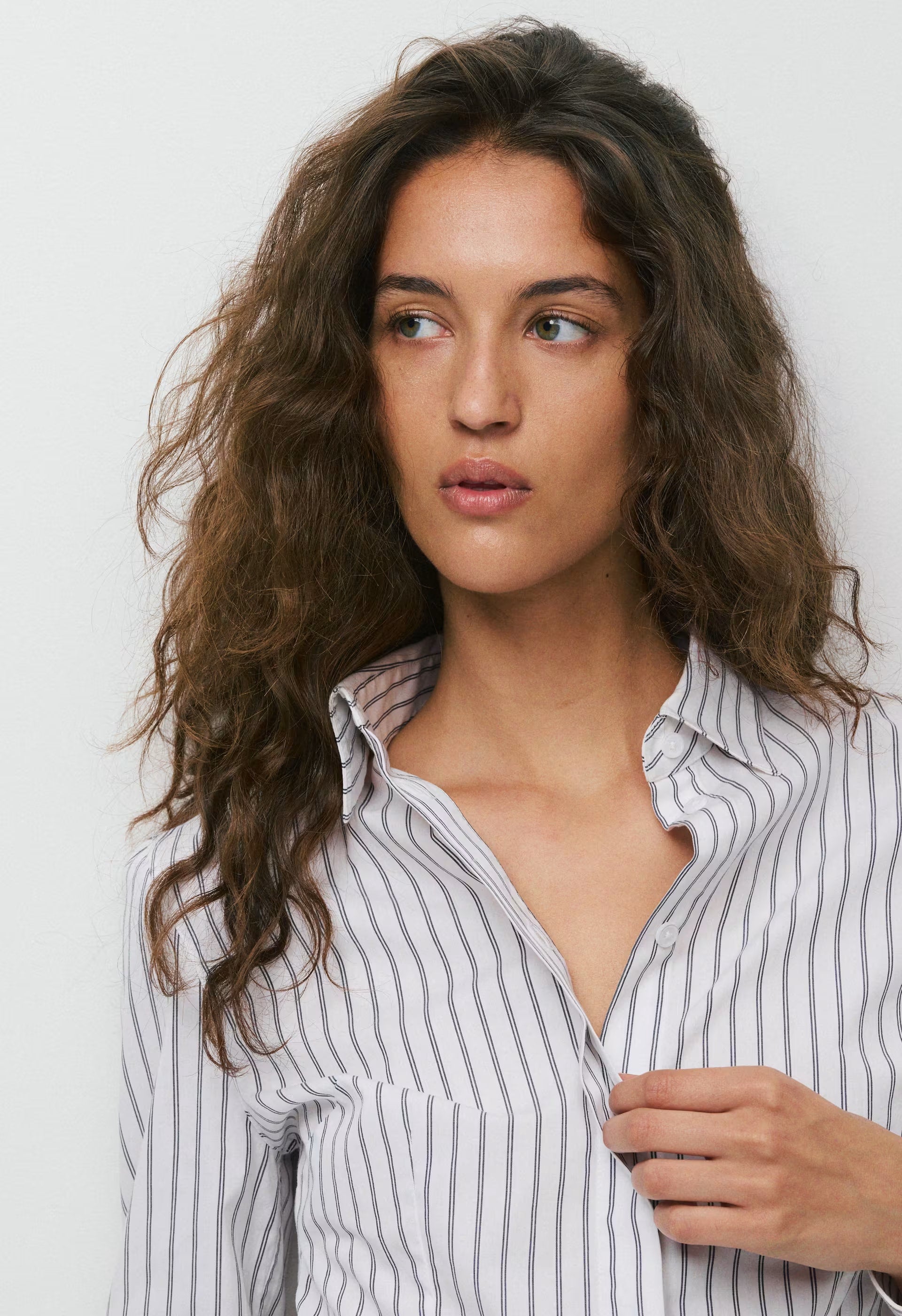Chronicle Slim Poplin Shirt - MLKSK PK/BRT WT/BRT WT
