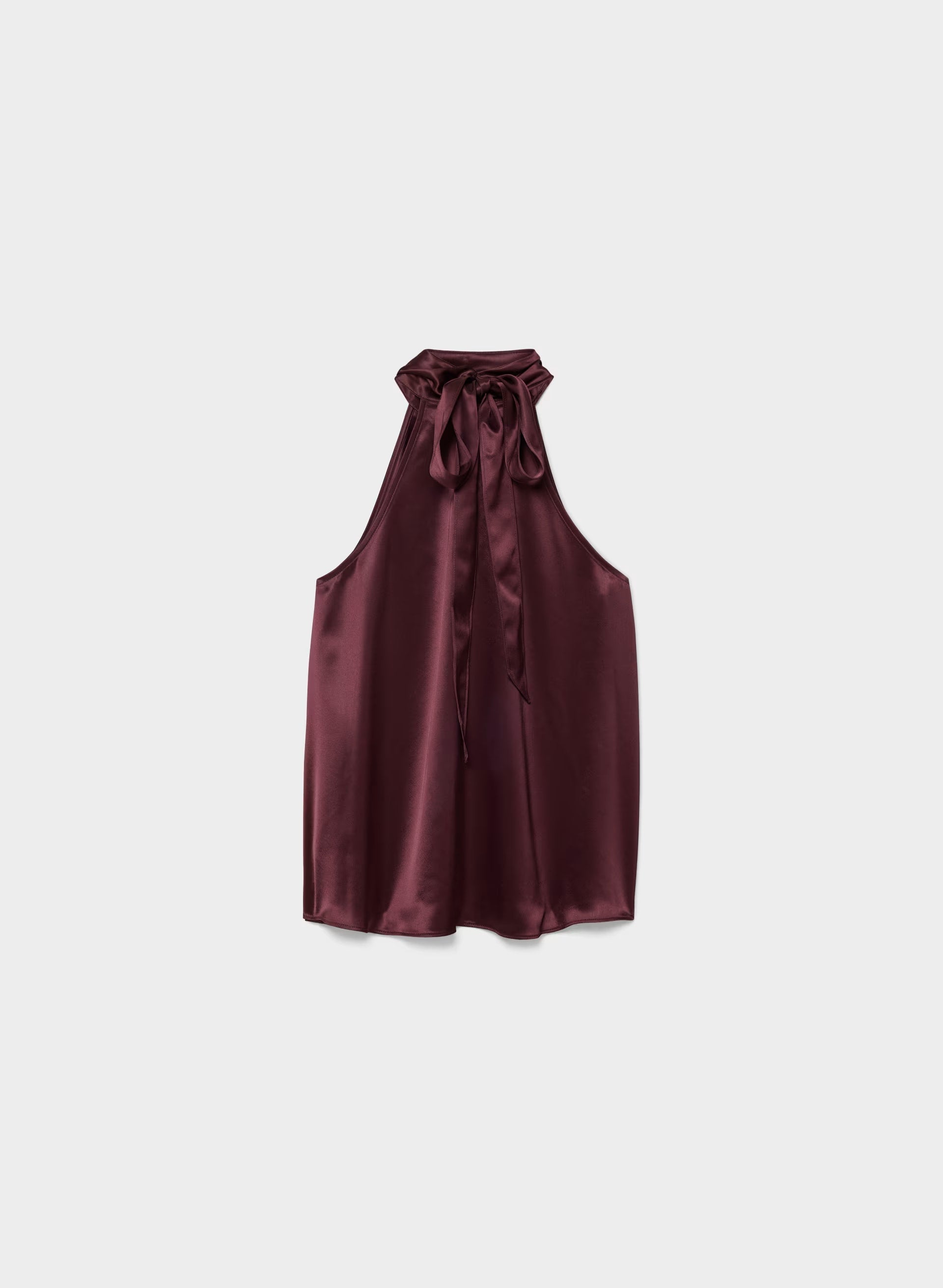 Fallaway Satin Top - GALA PLUM