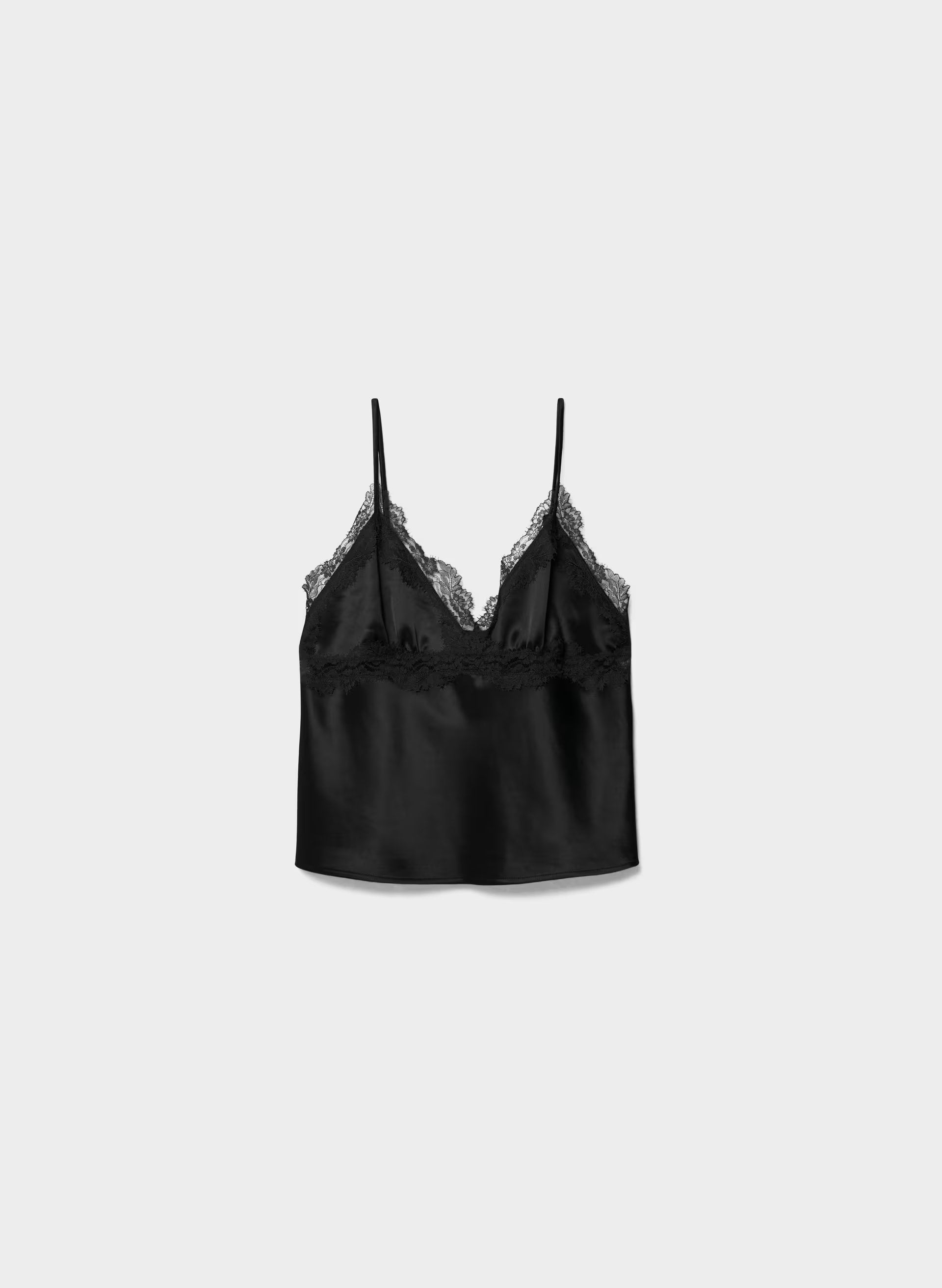 Foxtrot Satin Camisole - BLACK/BLACK