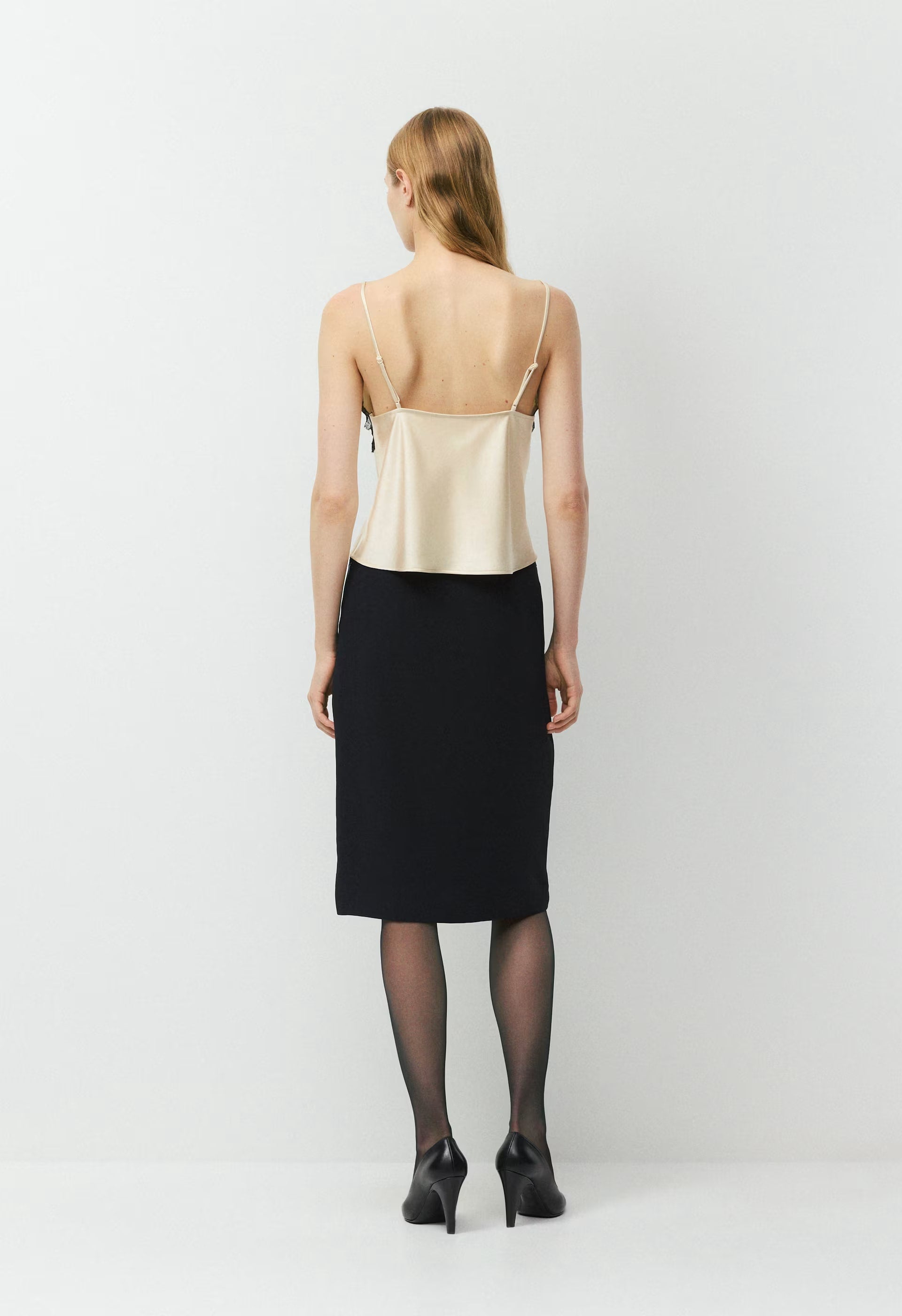 Foxtrot Satin Camisole - SEASIDE CRM /BLACK