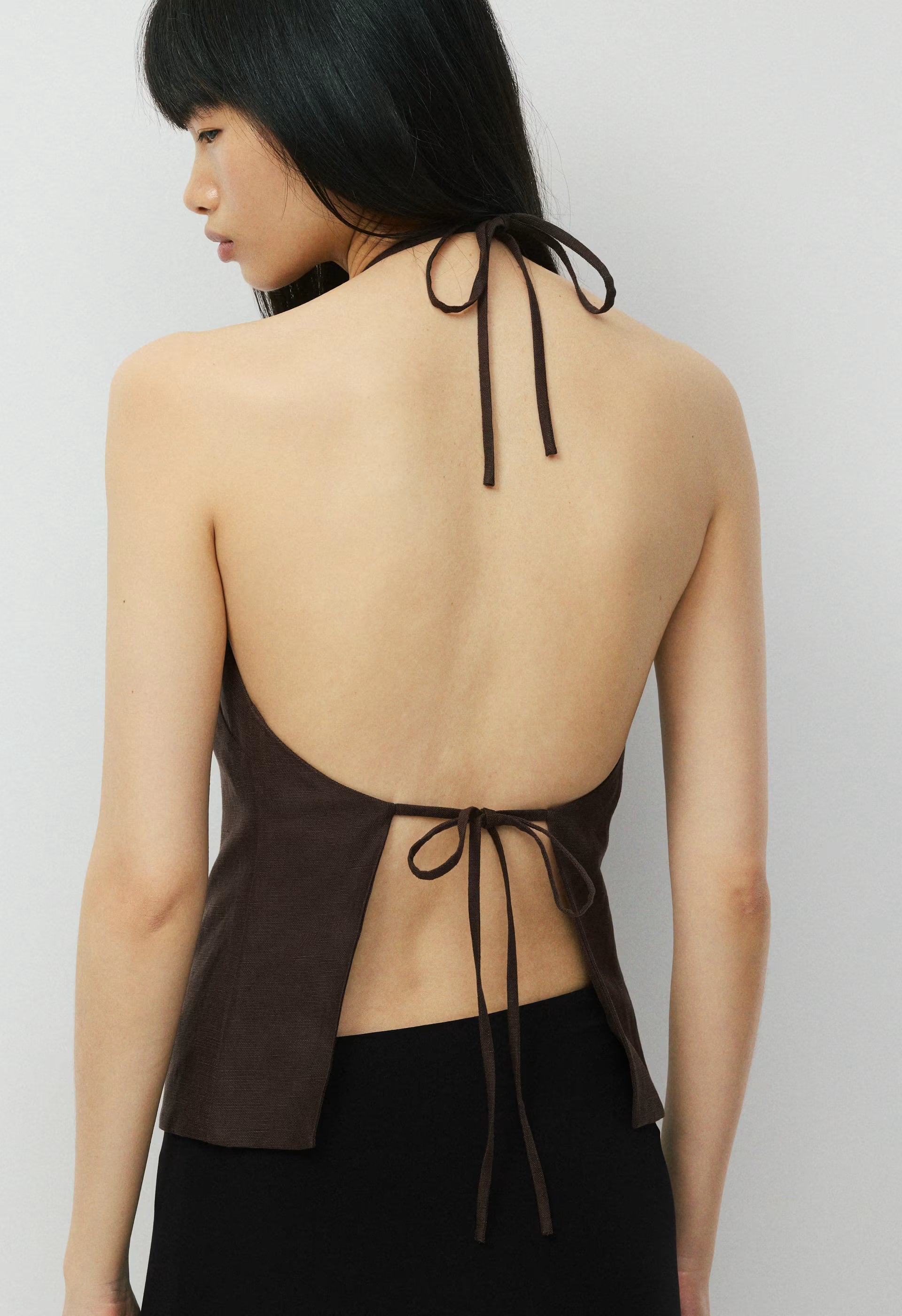 Earnshaw Halter Top - CruiseLinen™ - RICH MOCHA BROWN