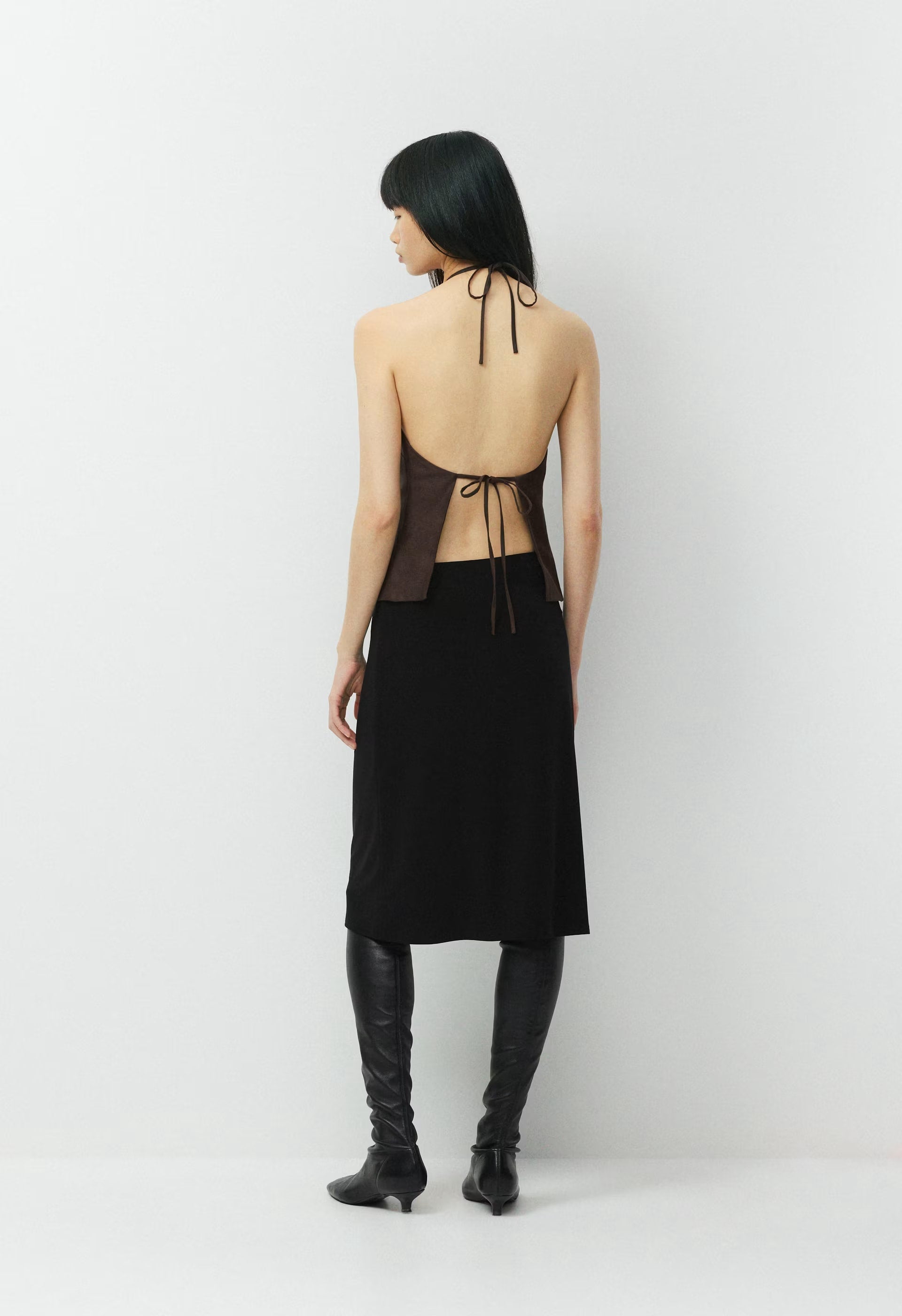 Earnshaw Halter Top - CruiseLinen™ - RICH MOCHA BROWN
