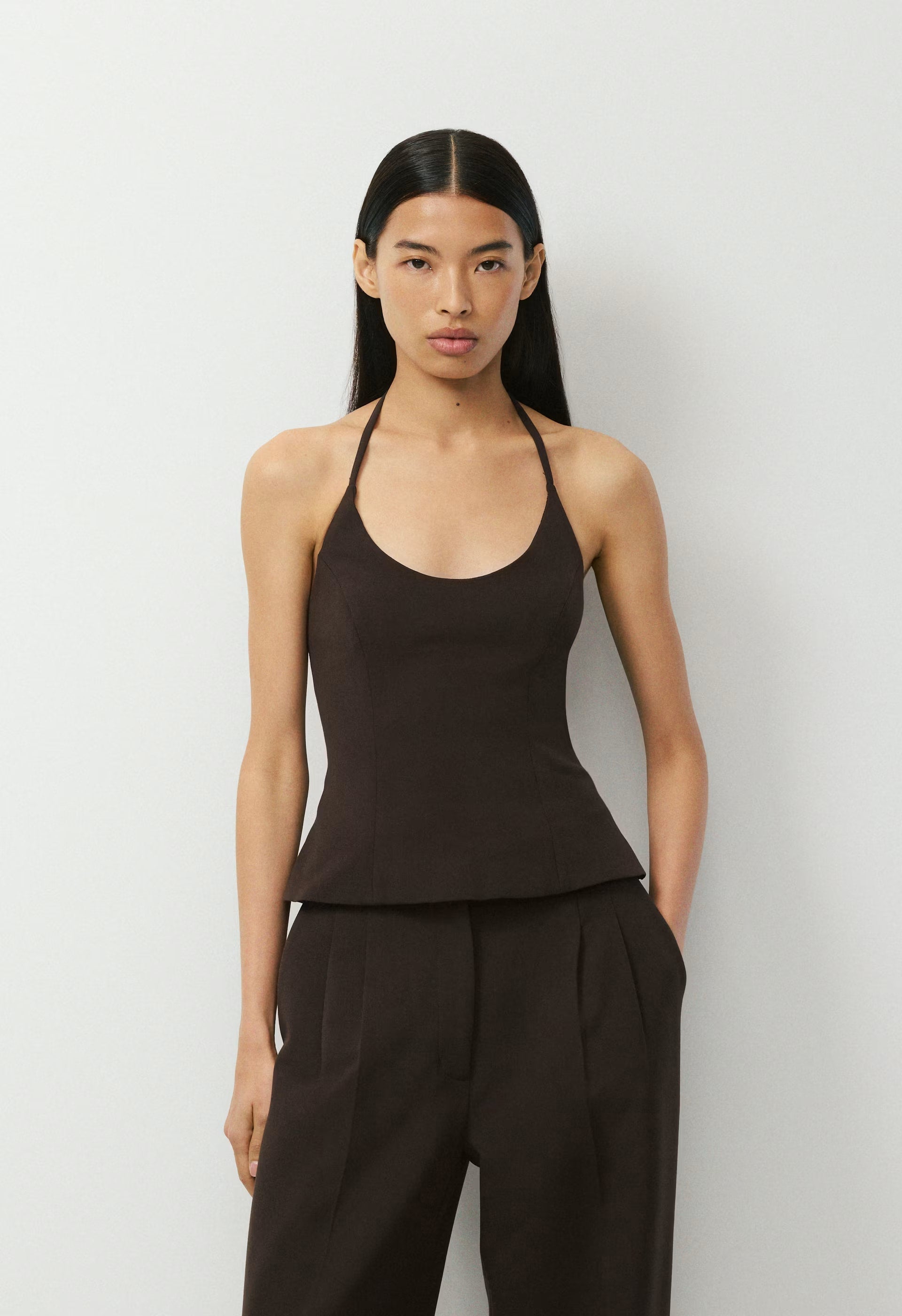 Convention Halter Top - Eversential™ - CACAO NIB BROWN