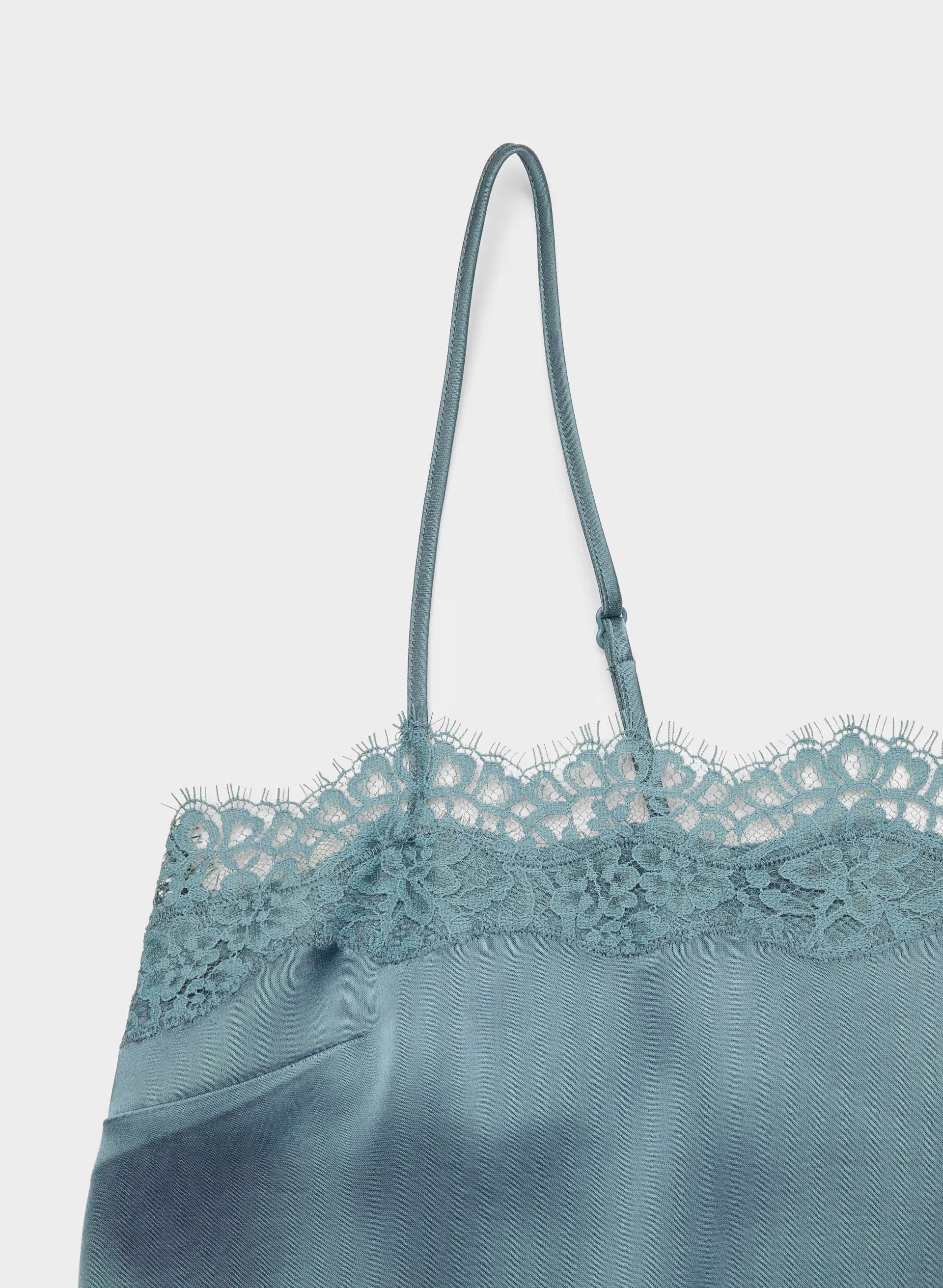 Serif Satin Camisole - BLUE MIRAGE/BL MIRAGE