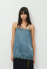 Serif Satin Camisole - BLUE MIRAGE/BL MIRAGE