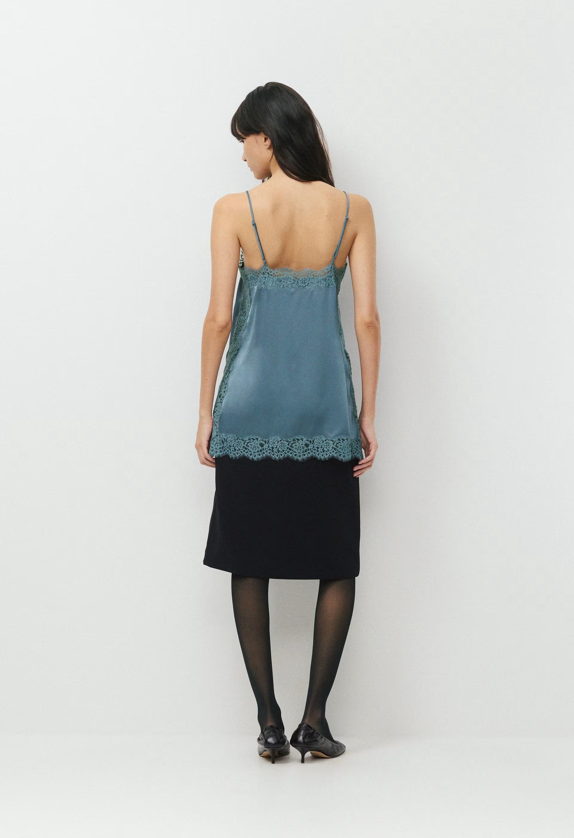 Serif Satin Camisole - BLUE MIRAGE/BL MIRAGE
