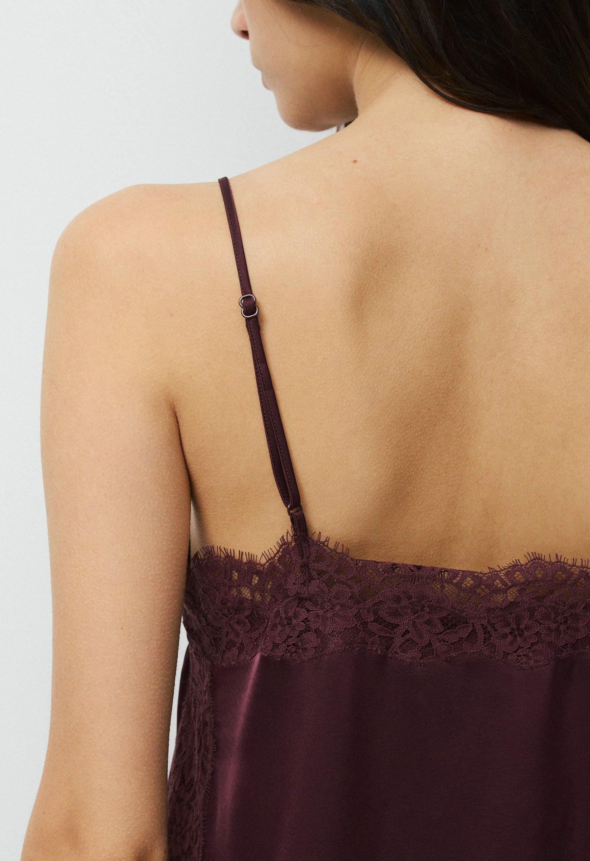 Serif Satin Camisole - GALA PLUM/GALA PLUM