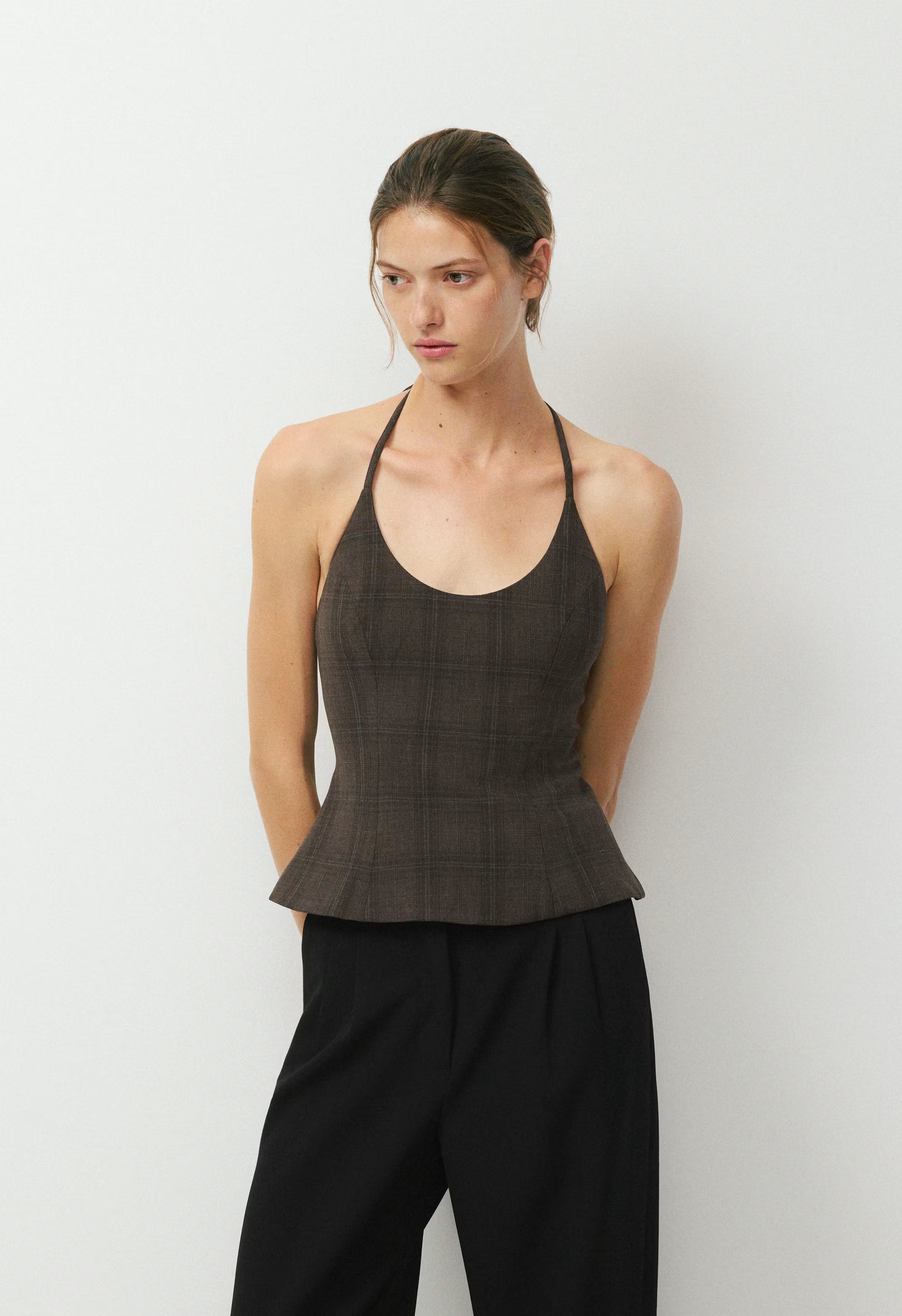 Convention Halter Top - Eversential™ - CACAO NIB BRWN/GREY