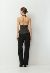 Convention Halter Top - Eversential™ - CACAO NIB BRWN/GREY