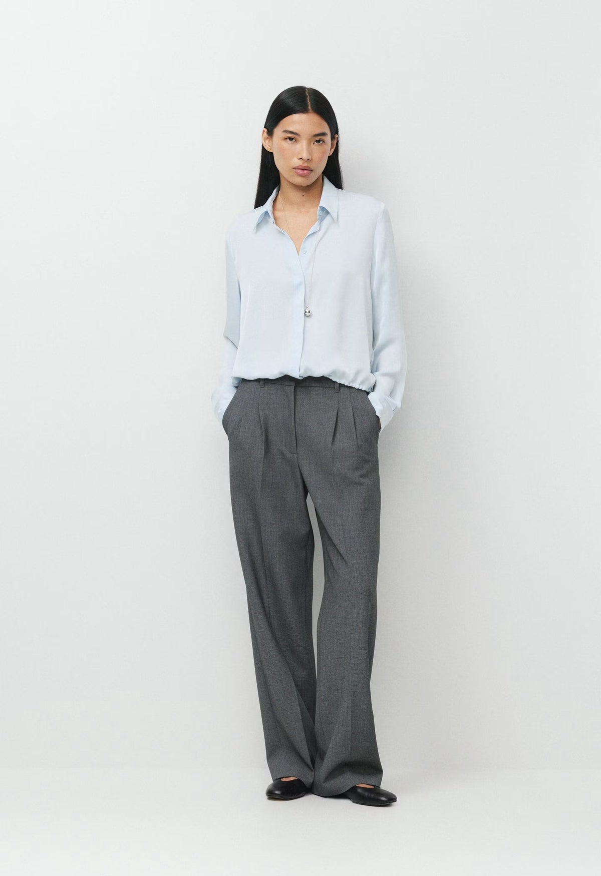 Vantage Satin Blouse - PLEIN AIR
