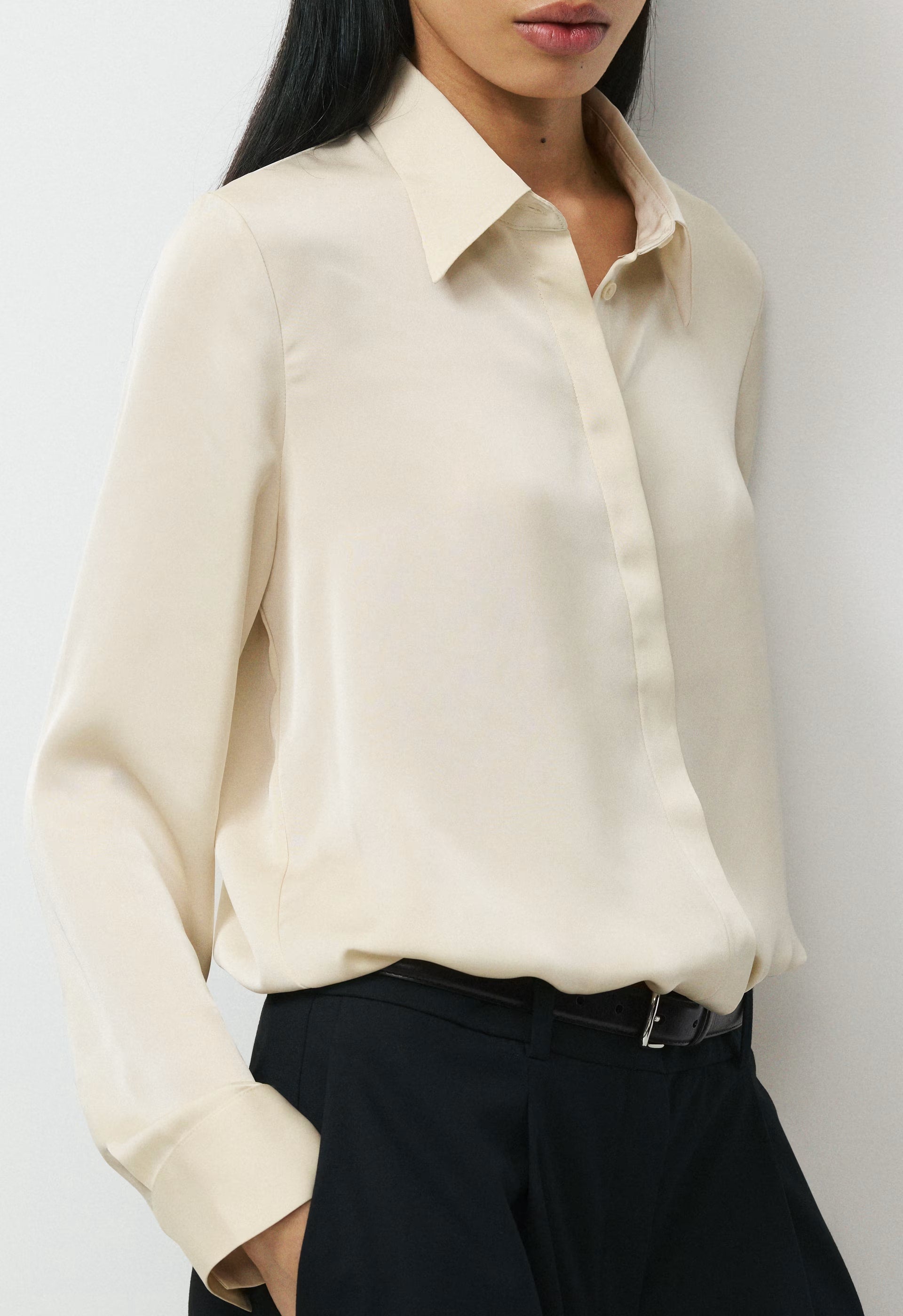 Vantage Satin Blouse - SEASIDE CREAM