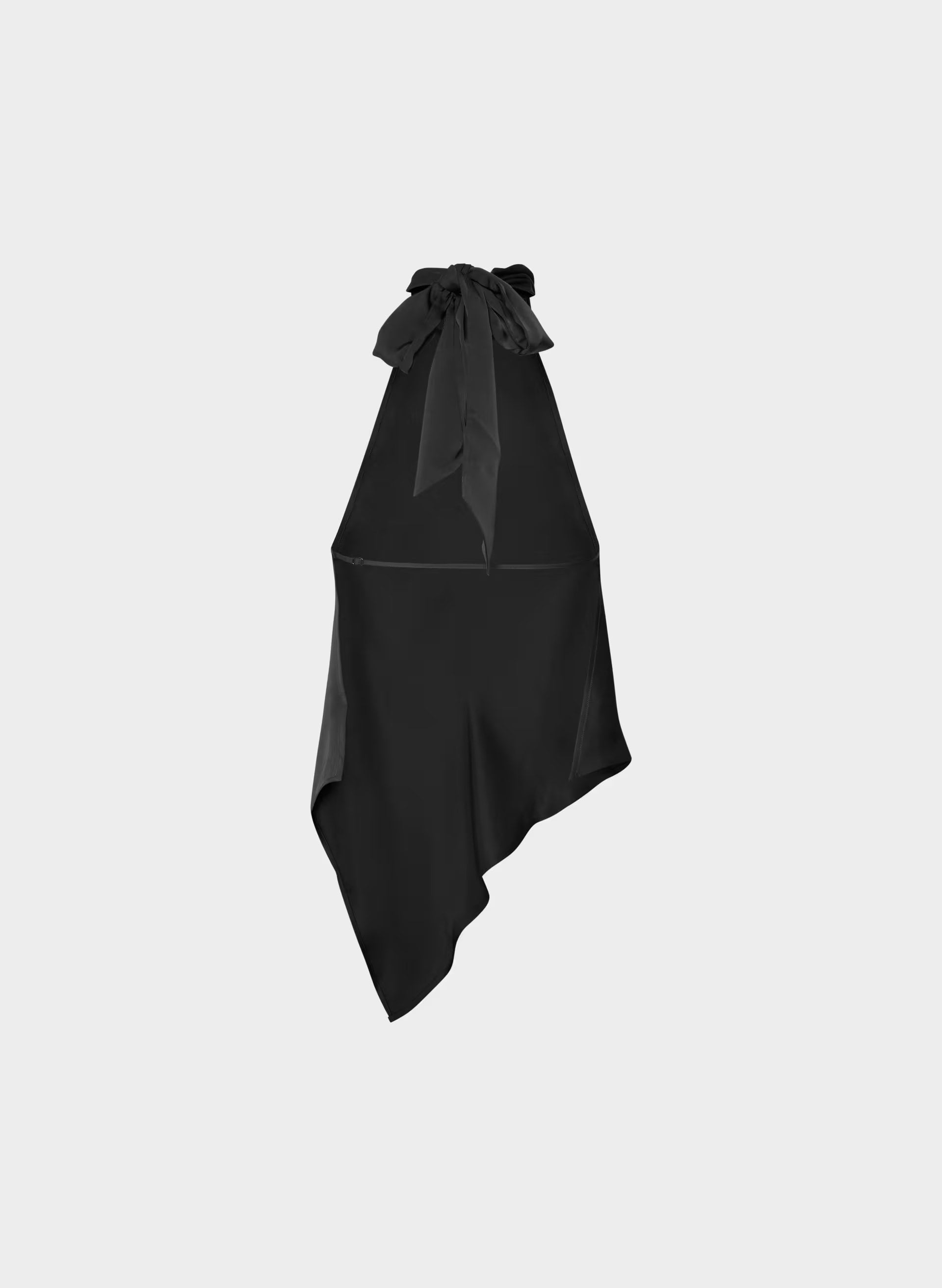 Revel Satin Halter Top - BLACK
