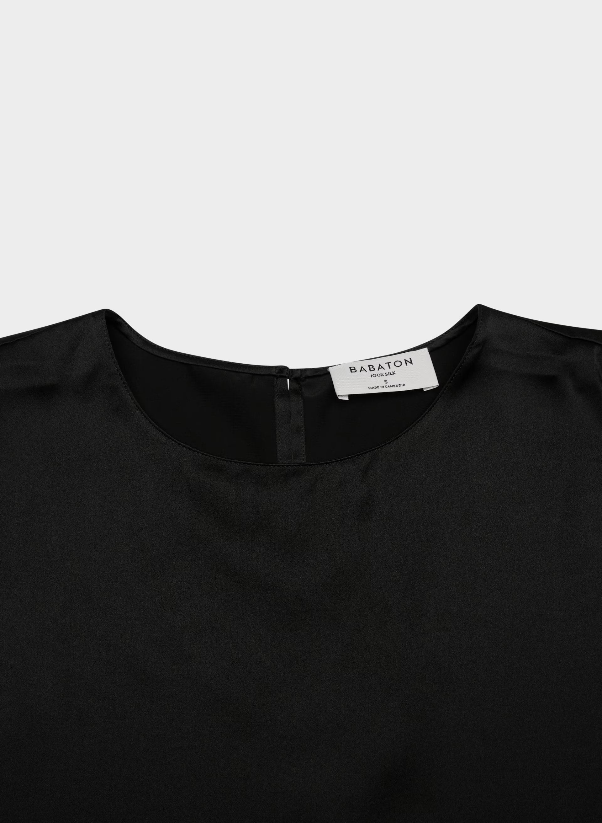 Borough Silk Top - BLACK