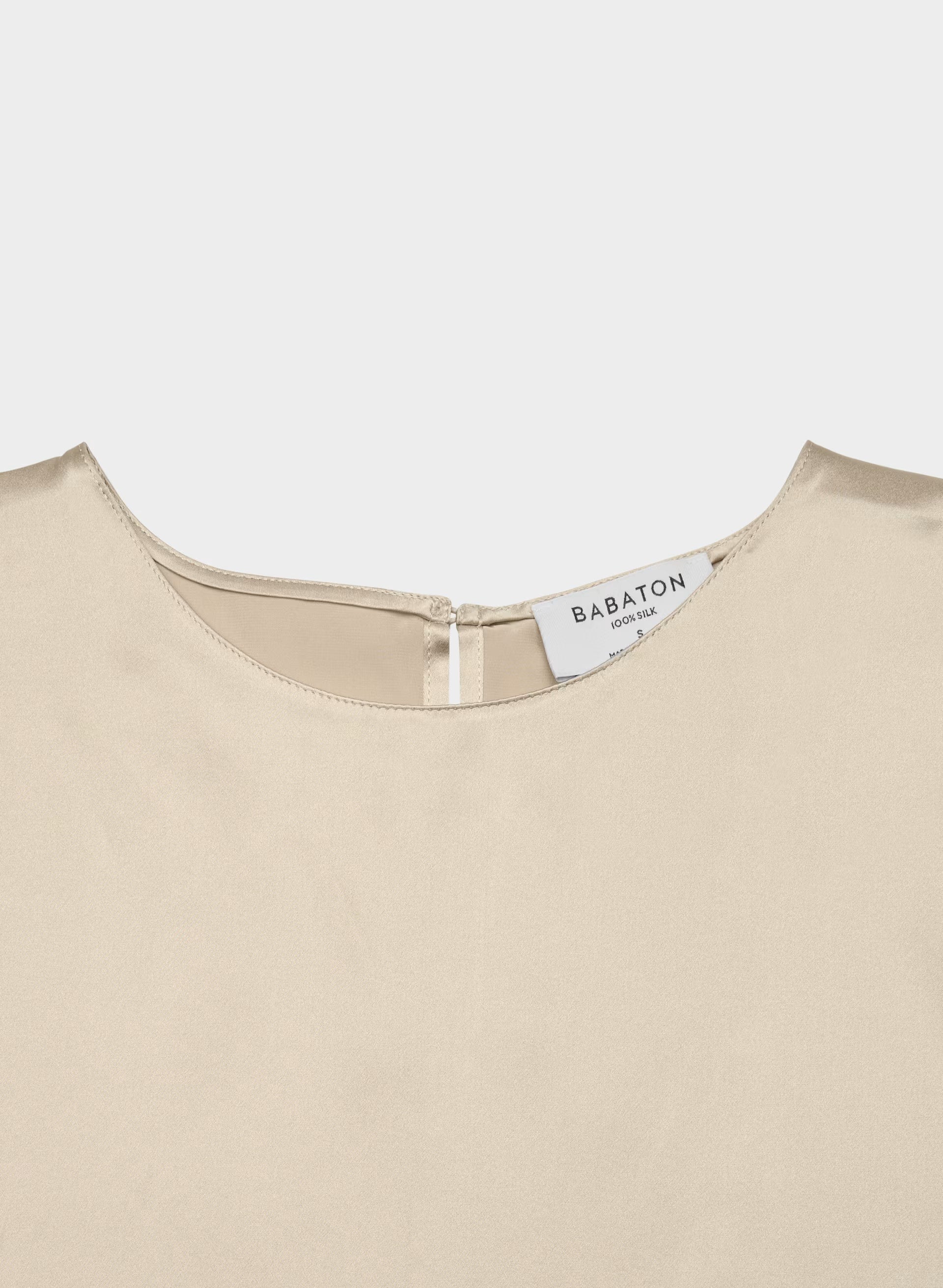 Borough Silk Top - MARCONA BEIGE