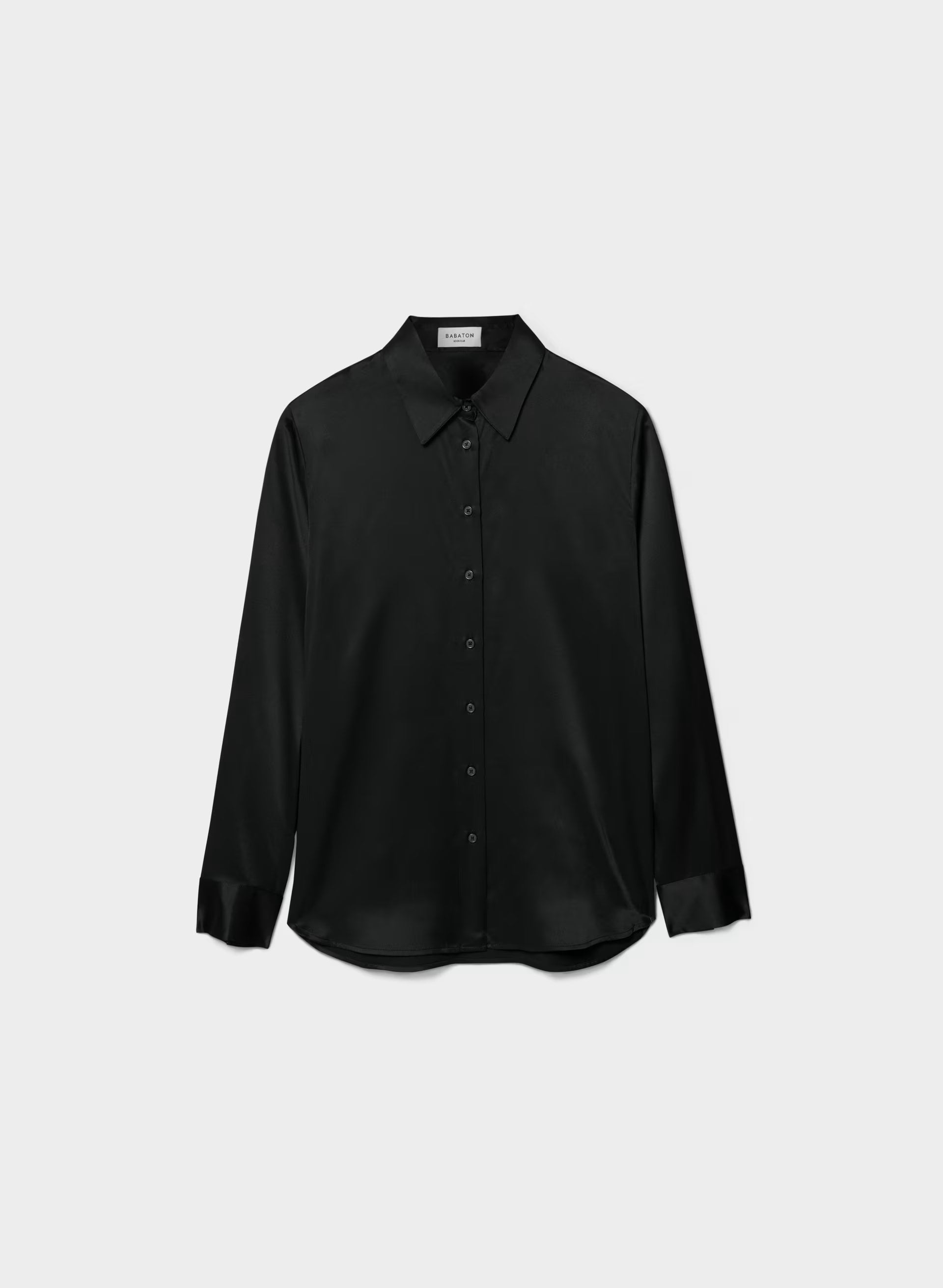 Forecast Silk Shirt - BLACK