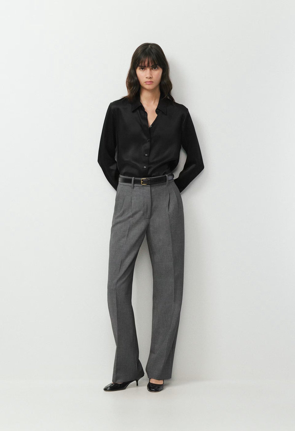 Forecast Silk Shirt - BLACK