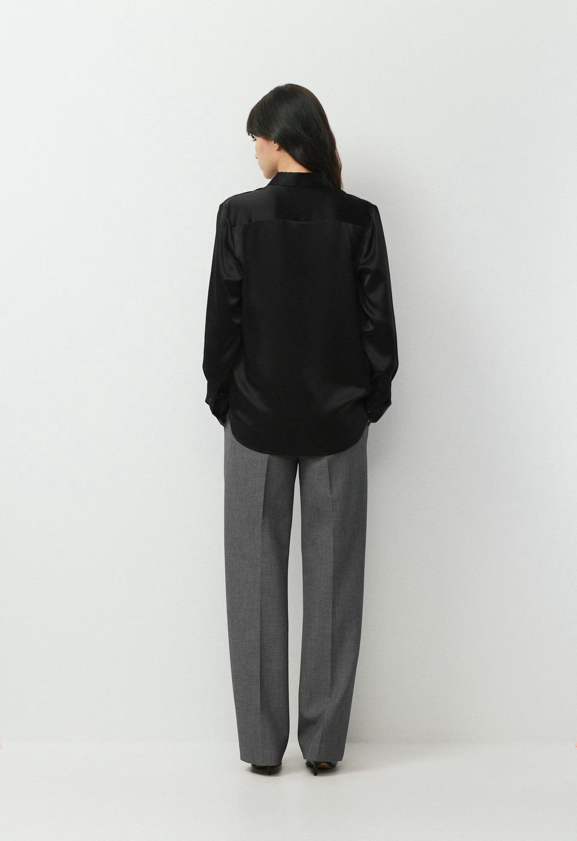 Forecast Silk Shirt - BLACK
