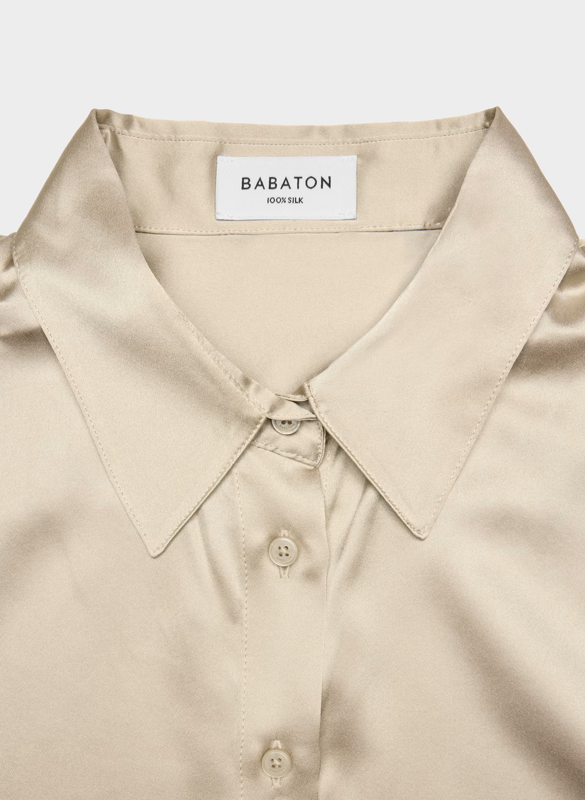 Forecast Silk Shirt - MARCONA BEIGE
