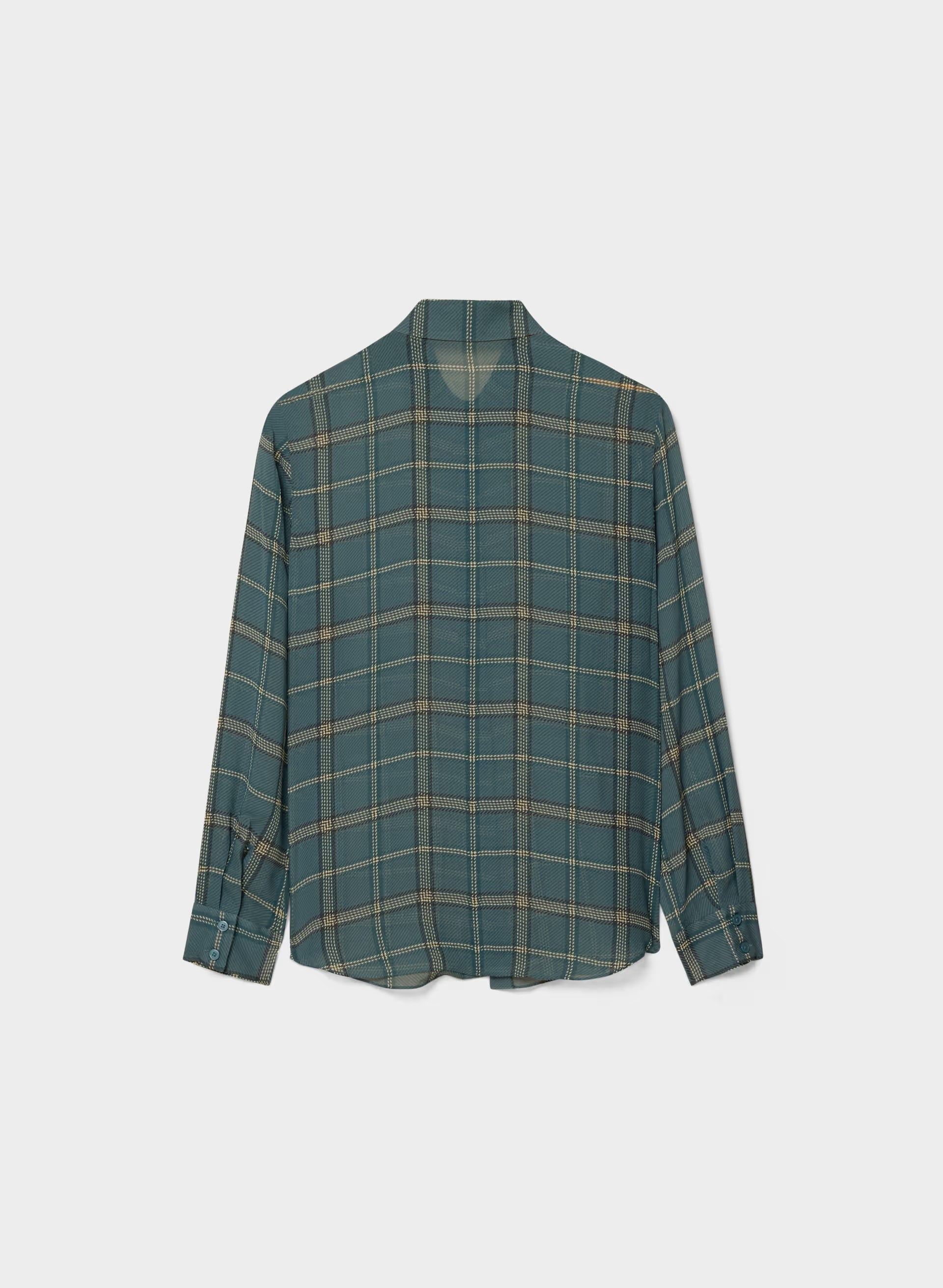 Baker Silk Shirt - BLUE MIRGE/DK NGHT NVY