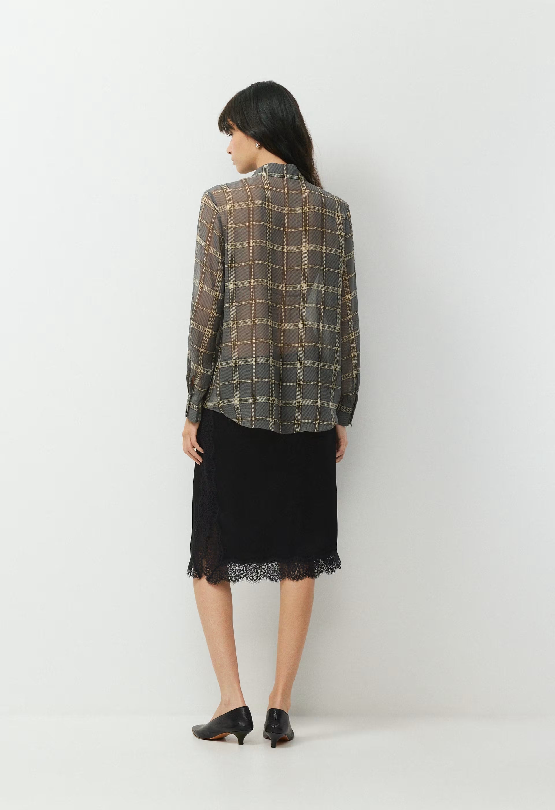 Baker Silk Shirt - DK GREY/ SSIDE CREAM