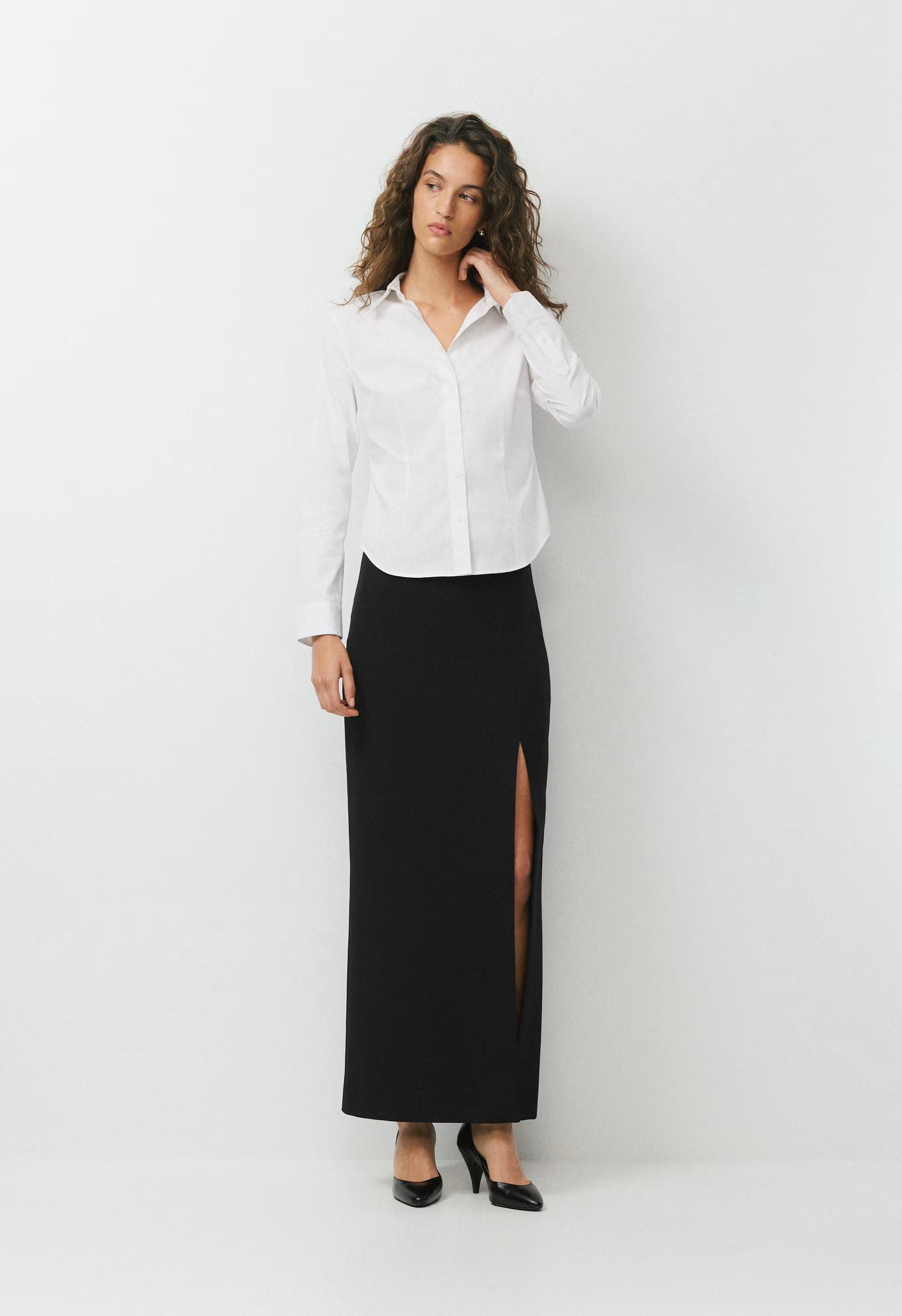 Chronicle Slim Poplin Shirt - WHITE