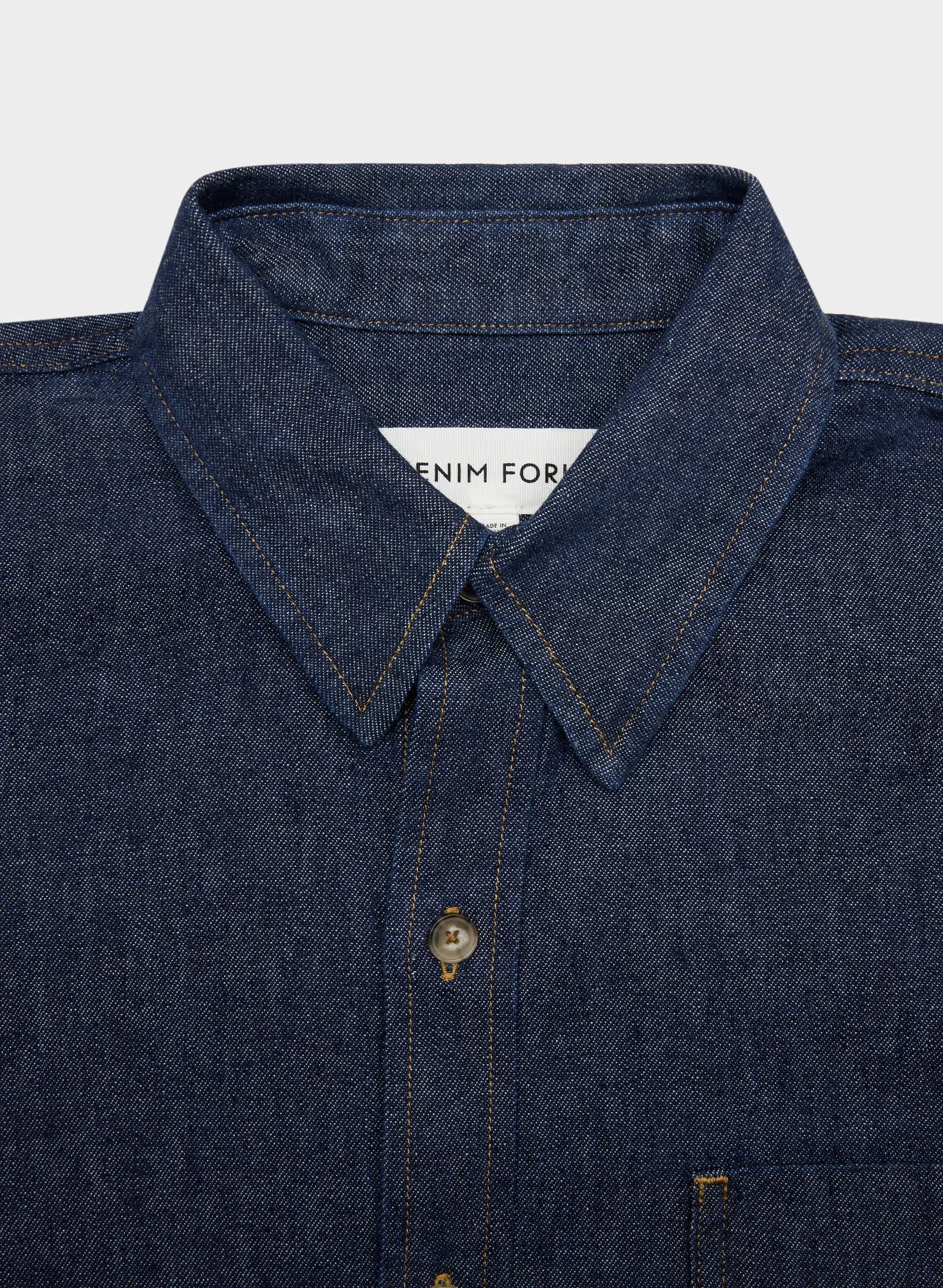 Denim Forum The '80s Comfy Denim Shirt - NO-STRESS DARK BLUE