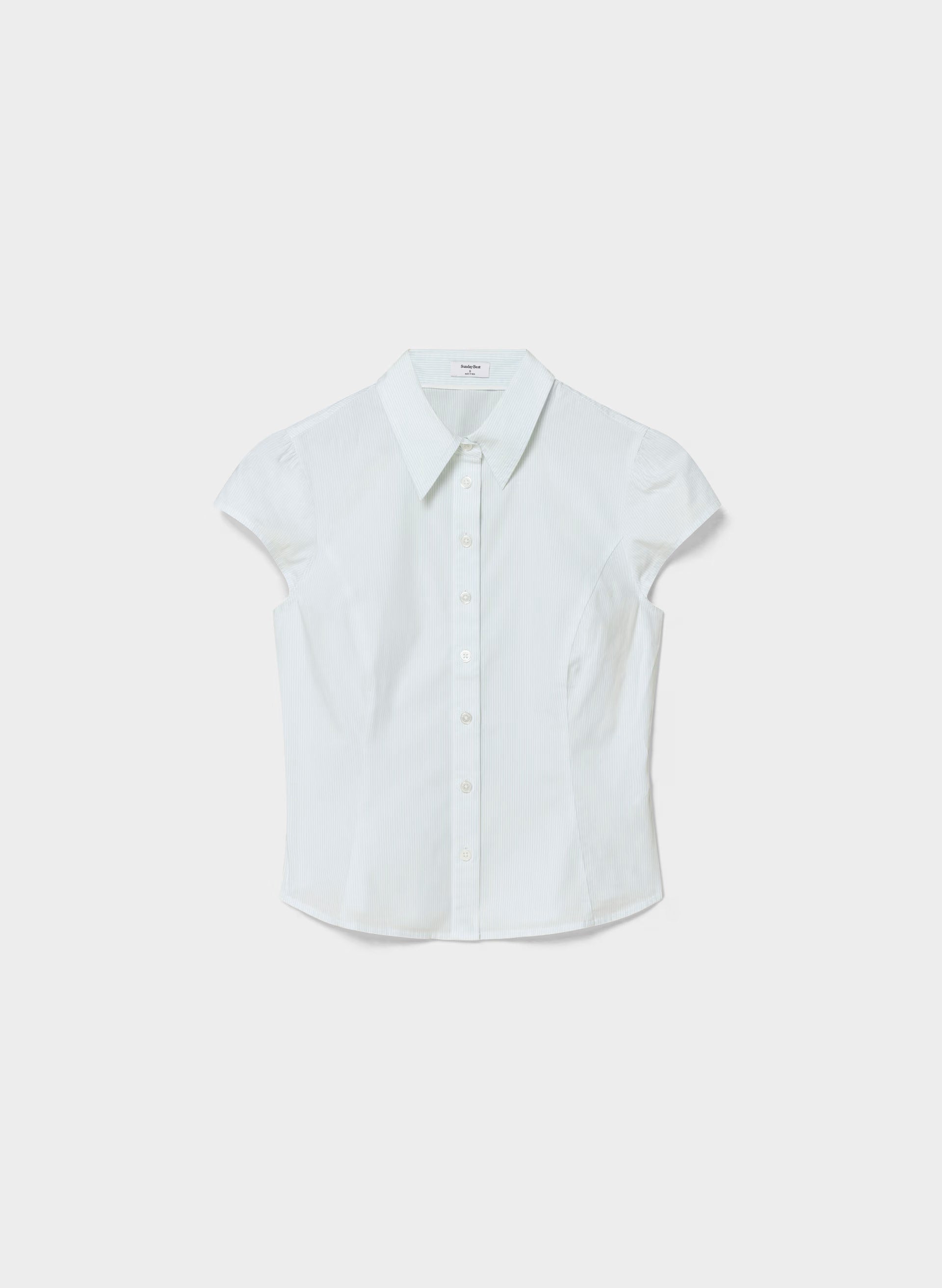 Fanciful Poplin Shirt - WHITE/ VILLA BLUE