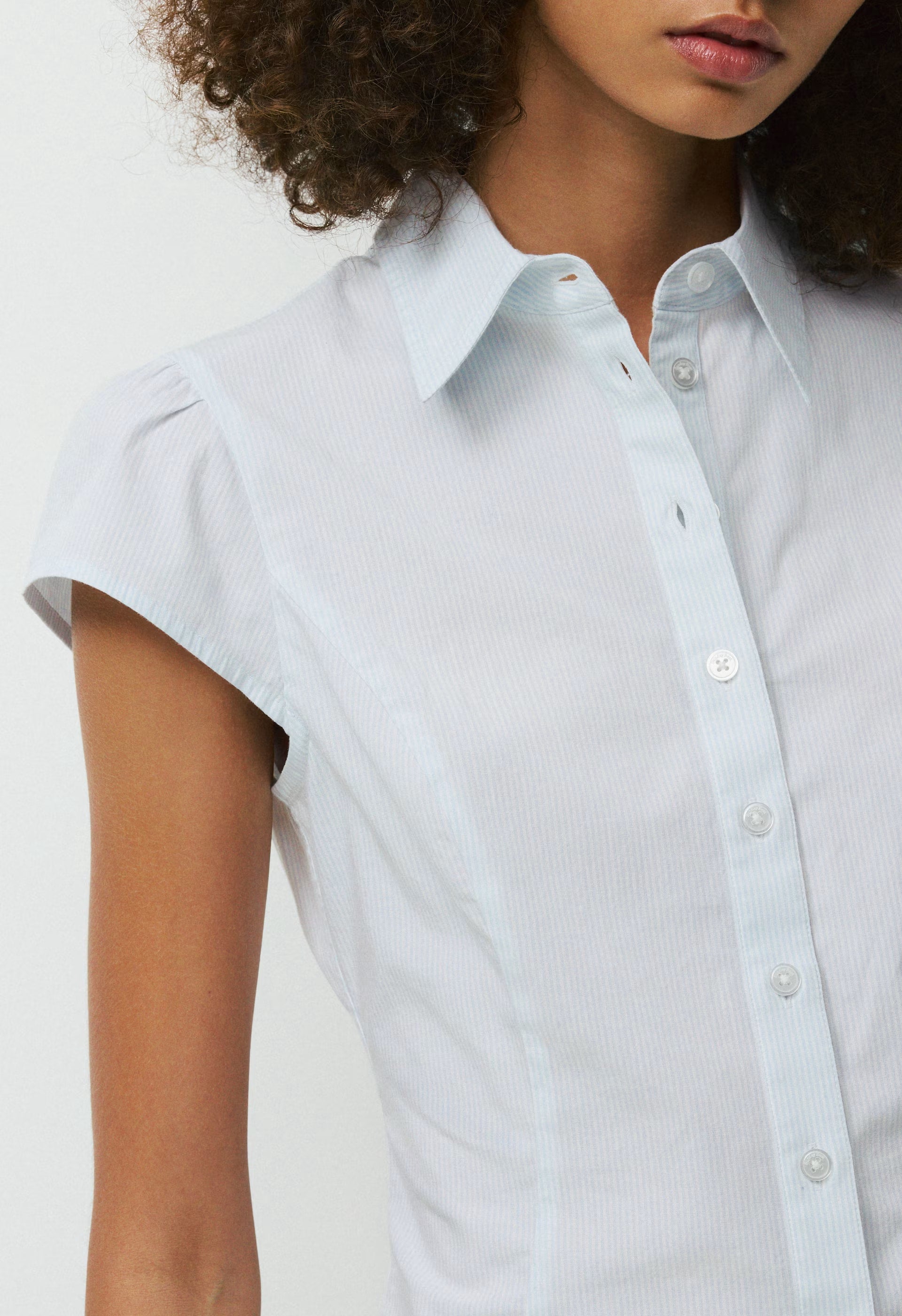 Fanciful Poplin Shirt - WHITE/ VILLA BLUE