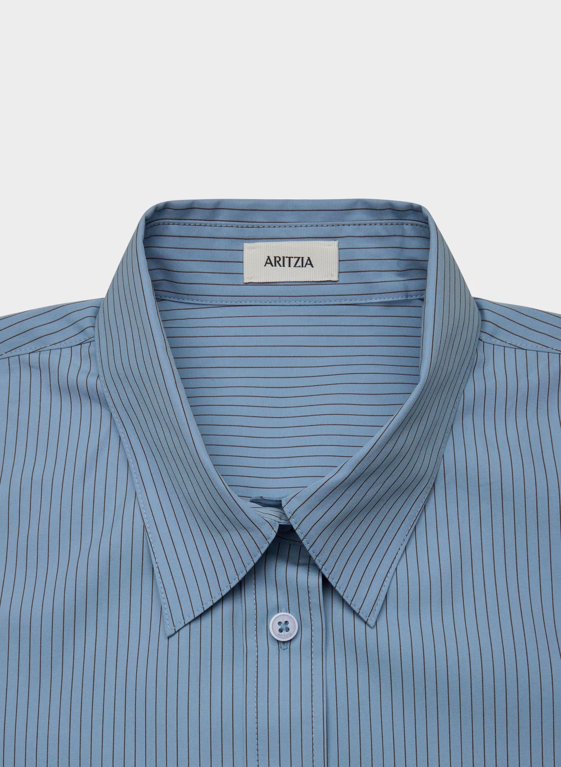 Concourse Poplin Shirt - CRNFL BLE/CHCO BROWN