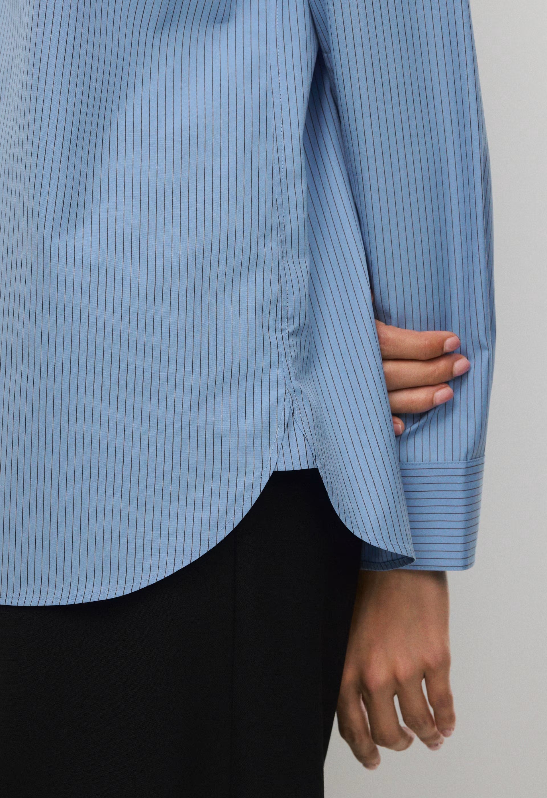 Concourse Poplin Shirt - CRNFL BLE/CHCO BROWN