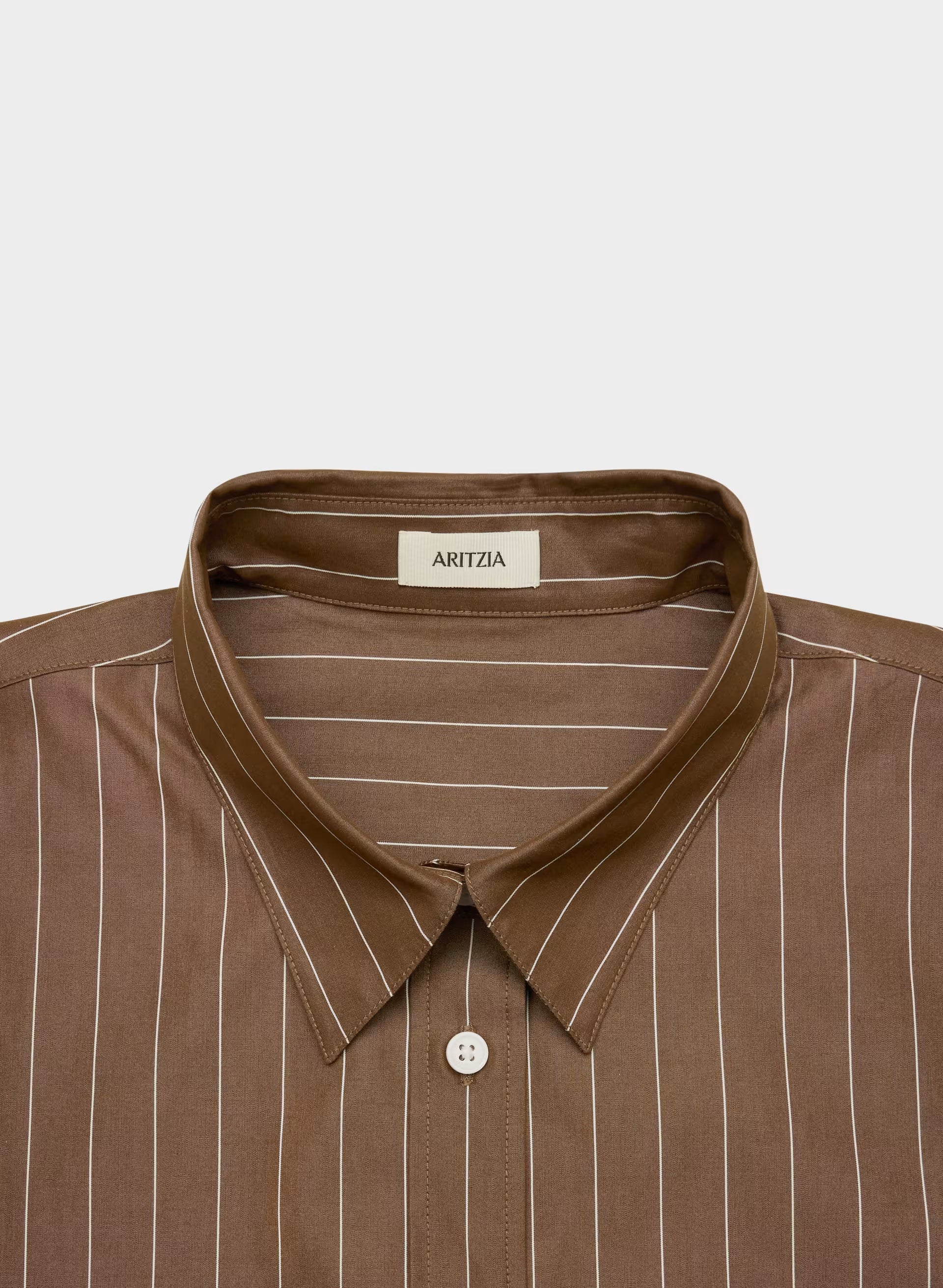 Landmark Poplin Shirt - CHOCO BRWN/BT WHITE