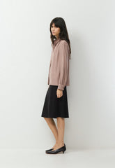 Delphine Silk Blouse - DUSTY MAUVE