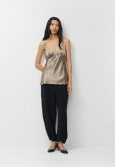 Familiar Satin Camisole - NOMAD TAUPE